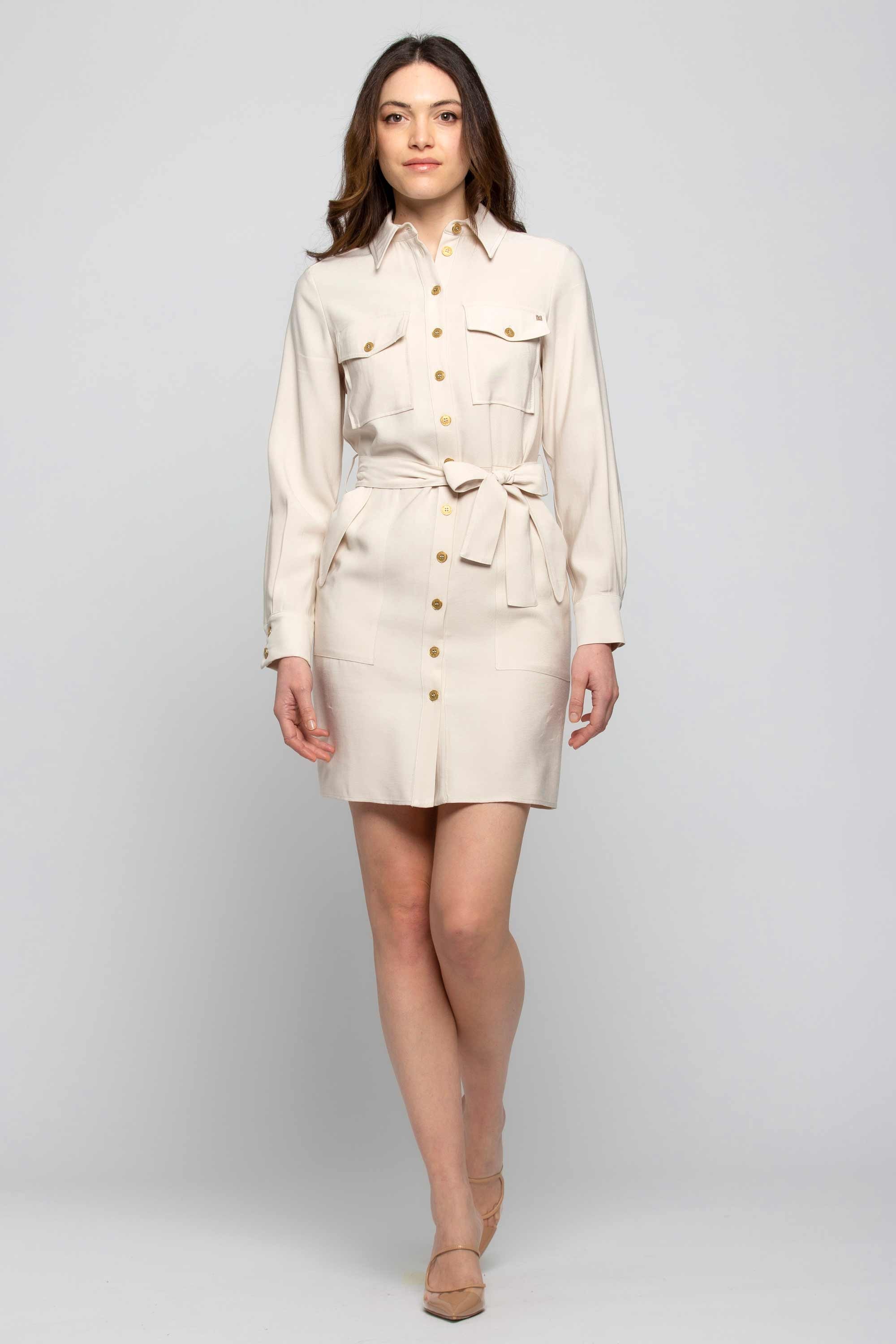 ΜΙΝΙ DRESS WITH GOLDEN BUTTONS