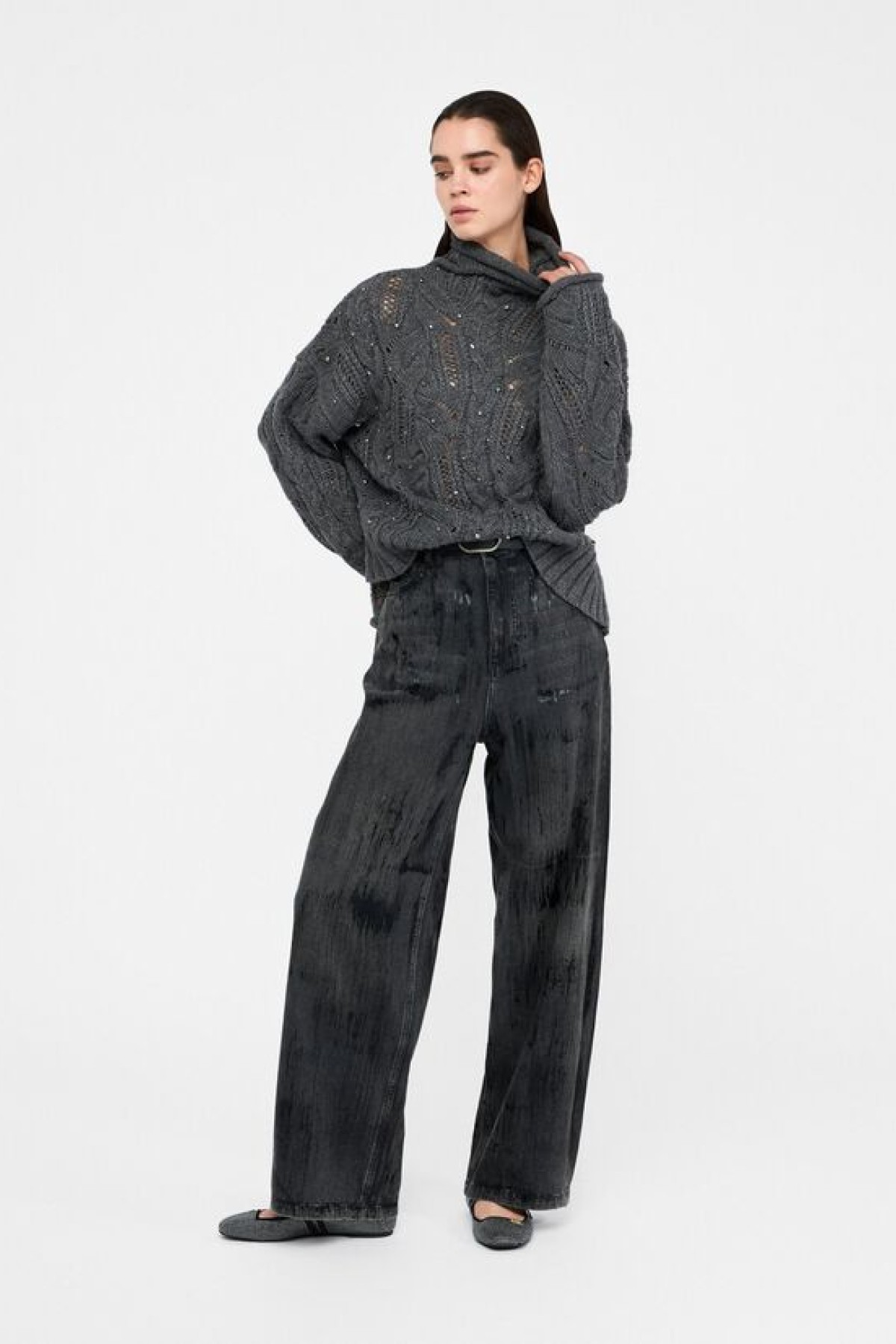 ΜΑΥΡΟ ΨΗΛΟΜΕΣΟ FLARED JEANS