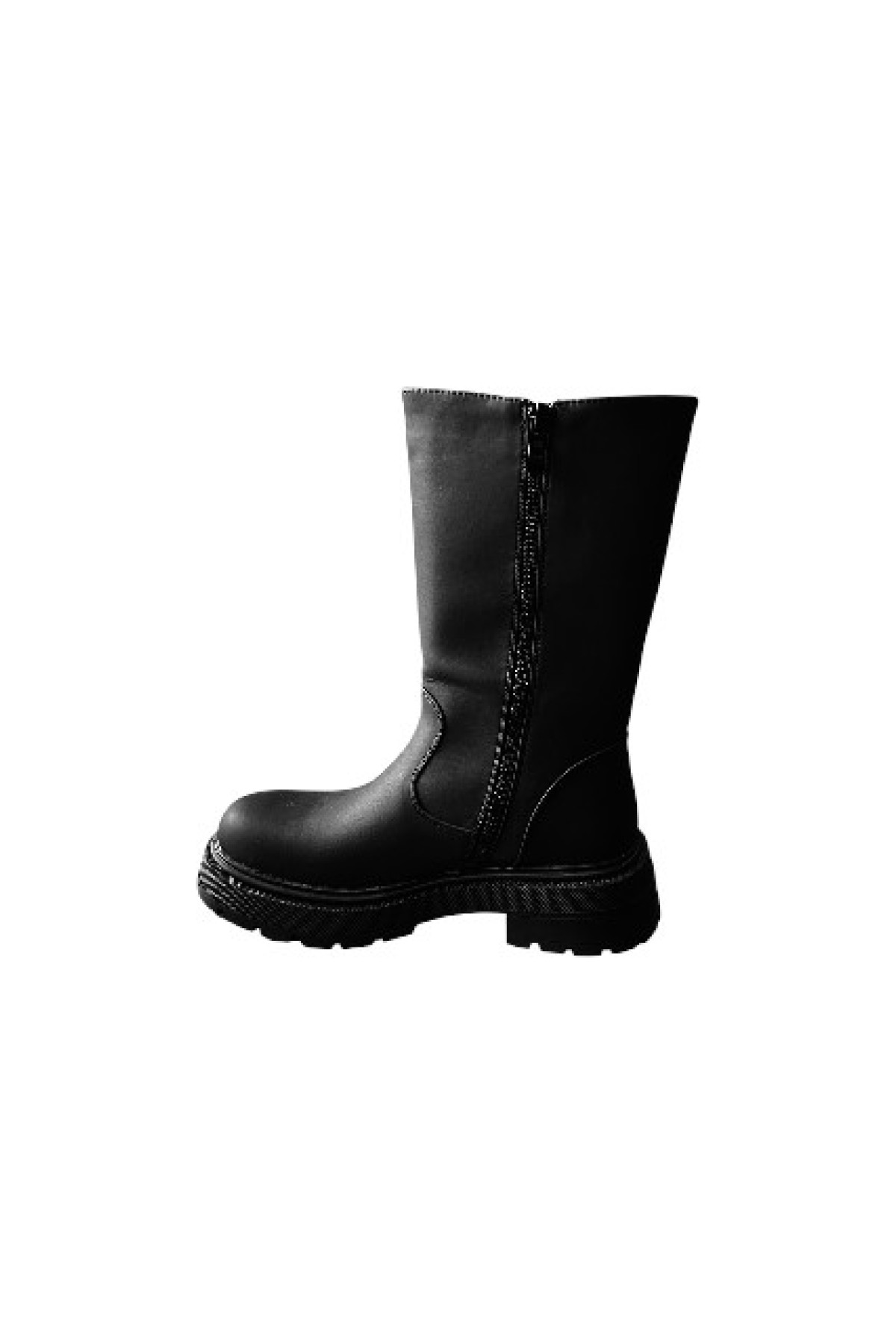 ΑΝΑTOMIC MAT LEATHER ANKLE BOOTS WITH ZIPPER