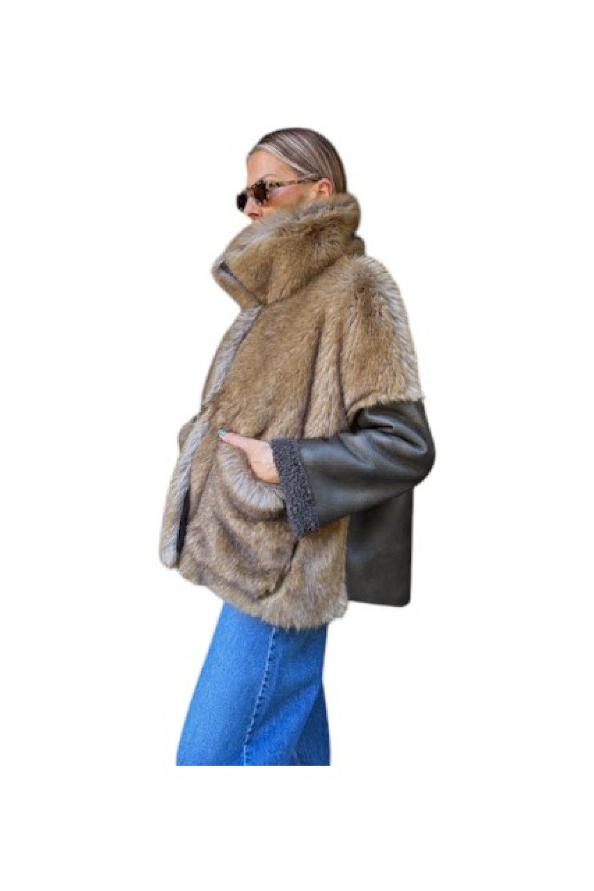 JACKET ΑΠΟ ΟΙΚΟΛΟΓΙΚΗ ΓΟΥΝΑ ΚΑΙ ΔΕΡΜΑ