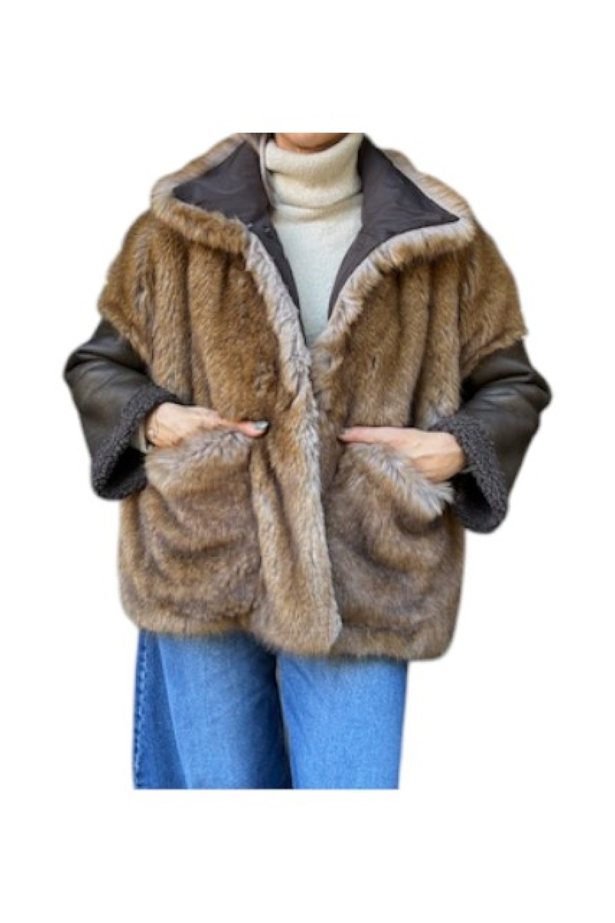 JACKET ΑΠΟ ΟΙΚΟΛΟΓΙΚΗ ΓΟΥΝΑ ΚΑΙ ΔΕΡΜΑ