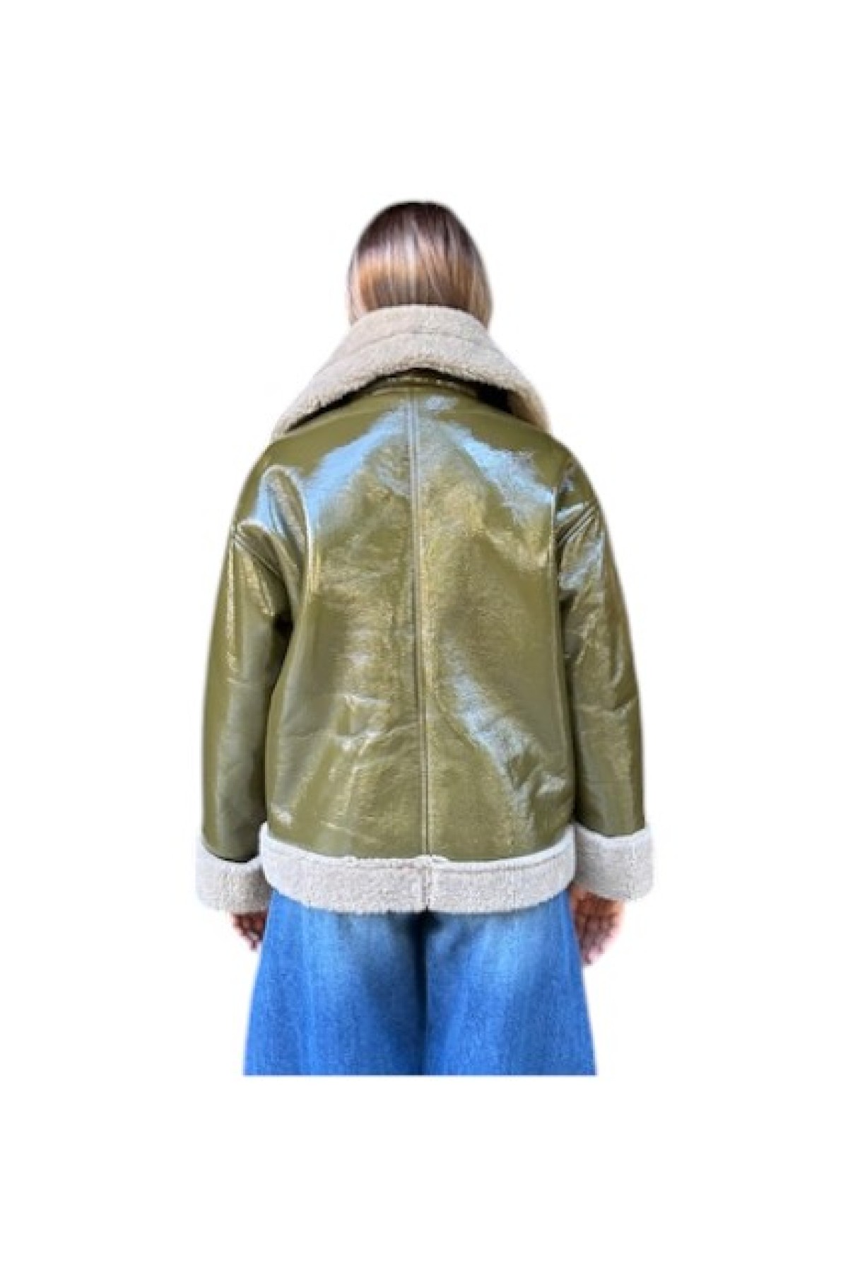 JACKET ΑΠΟ ΟΙΚΟΛΟΓΙΚΗ ΔΕΡΜΑ ΚΑΙ ΓΟΥΝΑ