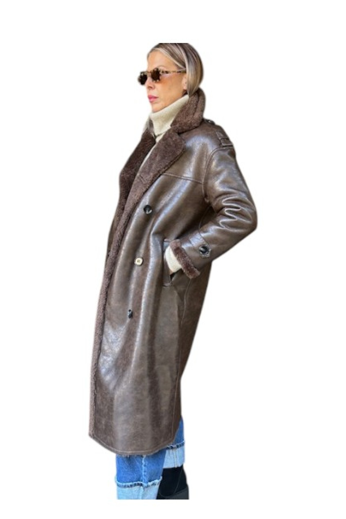 ΔΕΡΜΑΤΙΝΟ ΠΑΛΤΟ ECO-LEATHER