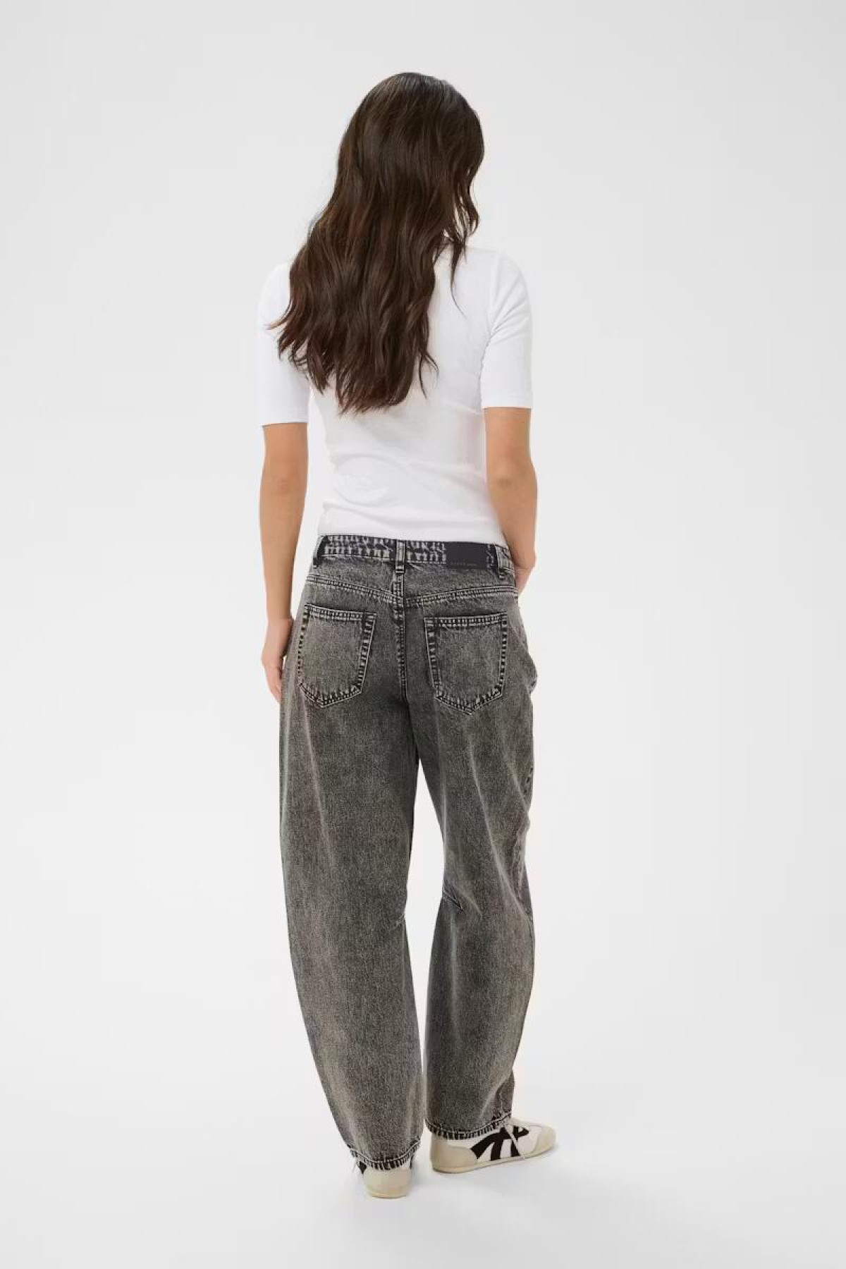 Γκρι barrel jeans