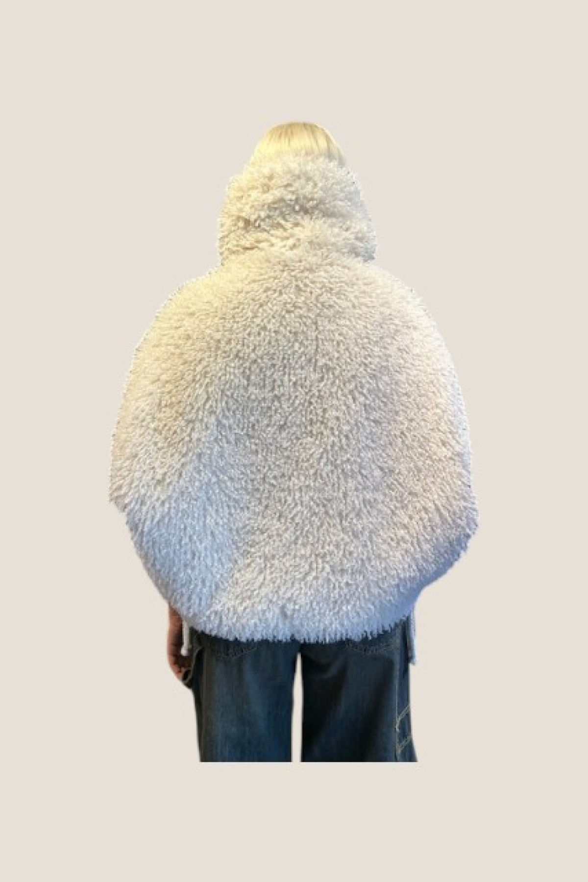 WHITE ECO FUR  JACKET