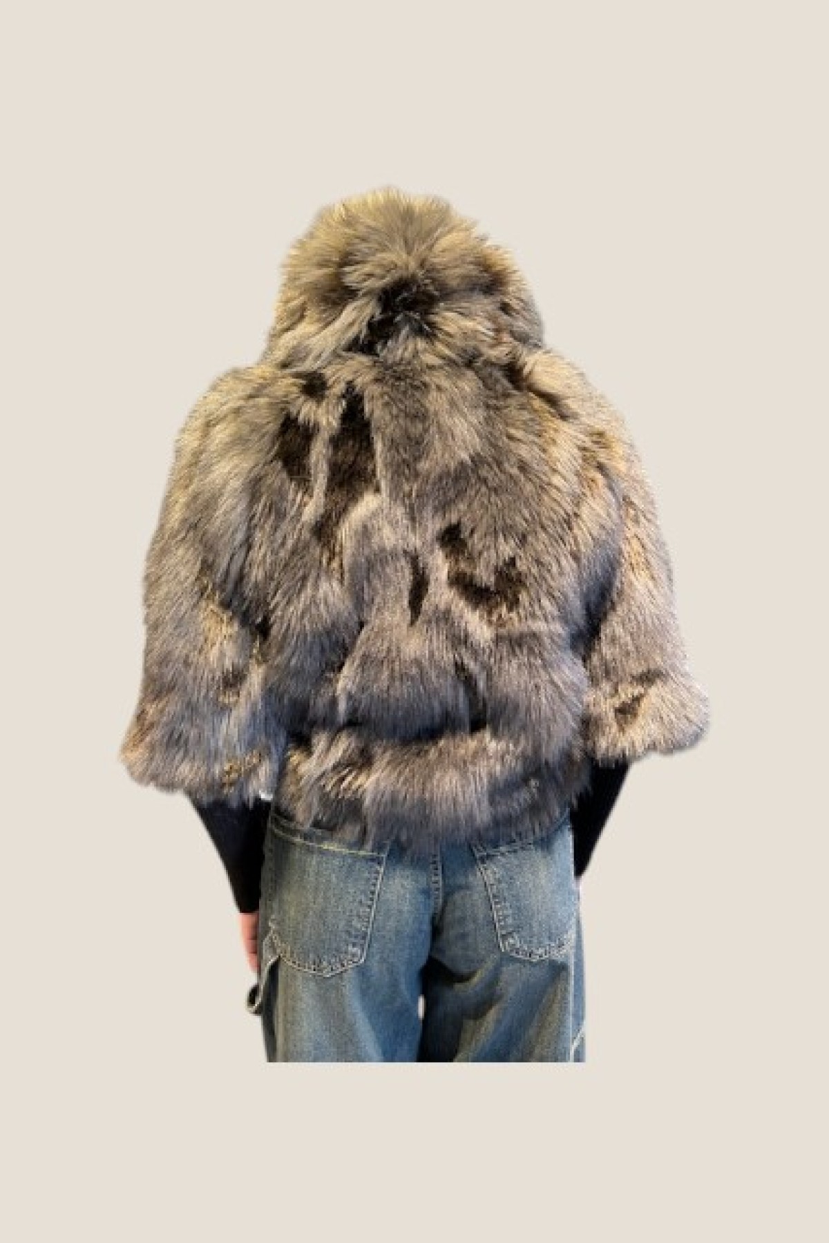 STYLISH  JACKET WITH KNITTED SLEEVES