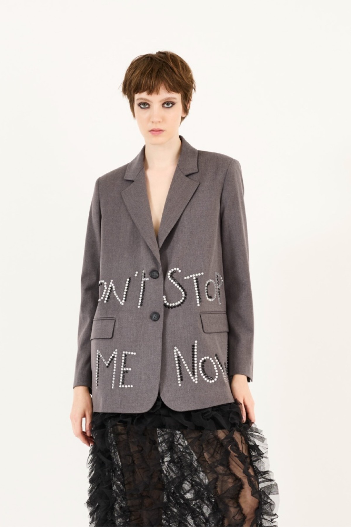 STYLISH ΣΑΚΑΚΙ  ΔΙΑΚΟΣΜΗΜΕΝΟ ΜΕ ΛΑΜΠΕΡΕΣ ΠΕΤΡΕΣ