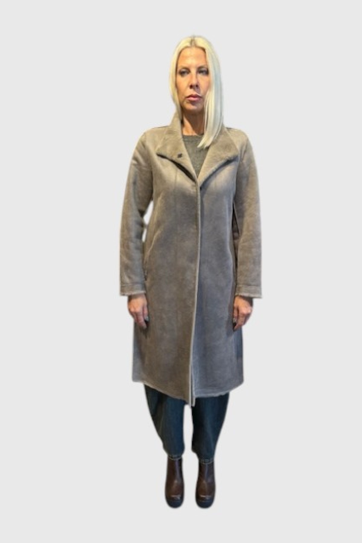 MOUTON COAT. THREE COLORS, BEIGE, GRAY & BLACK