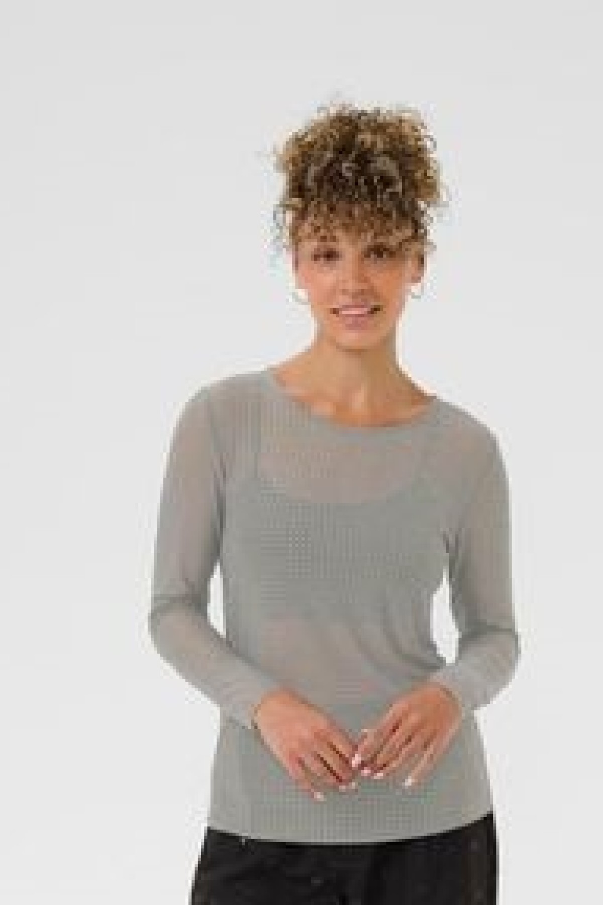 LONG SLEEVE TRANSPARENT  BLOUSE