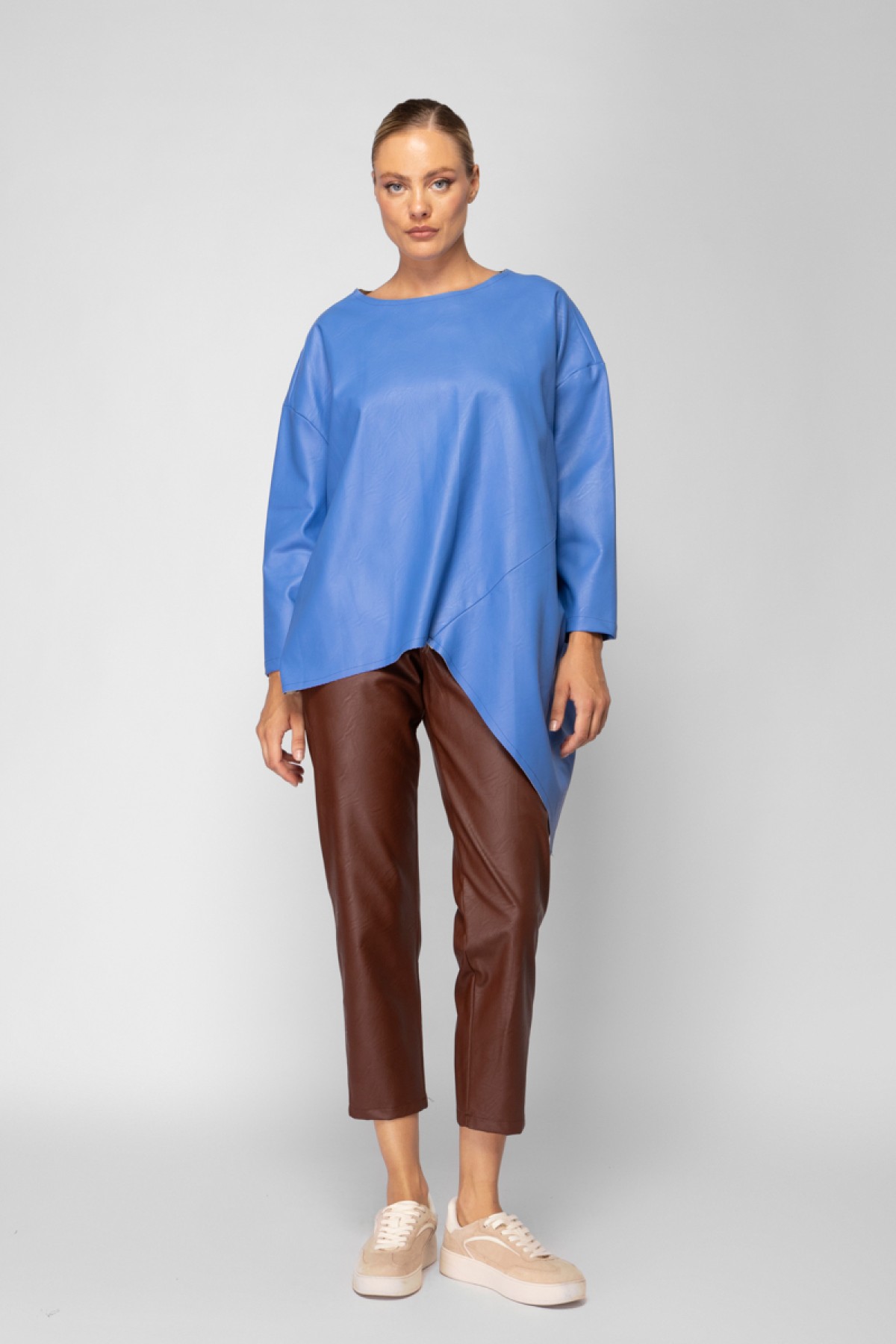 ASYMMETRIC BLOUSE FROM ECO LEATHER