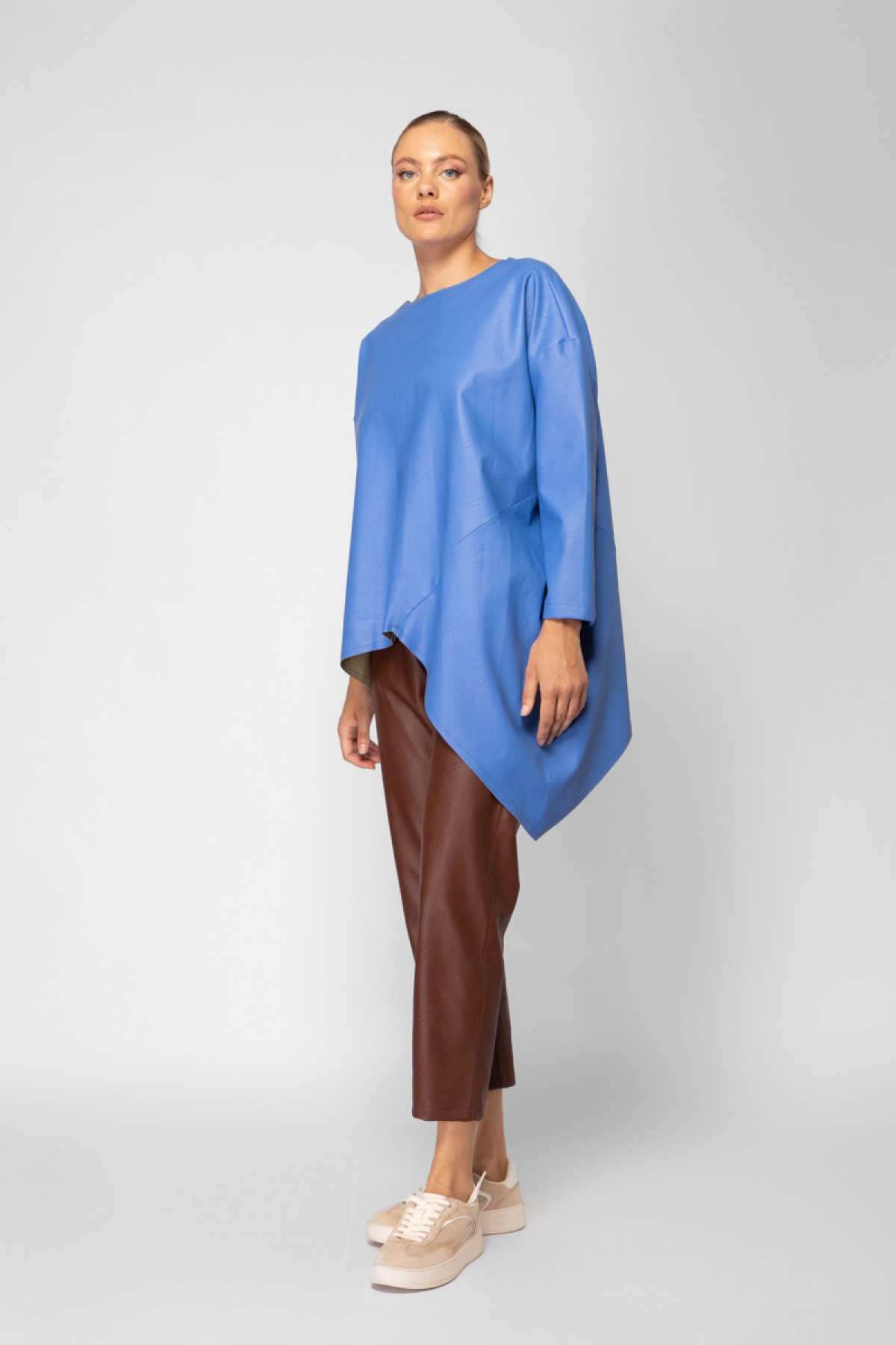 ASYMMETRIC BLOUSE FROM ECO LEATHER