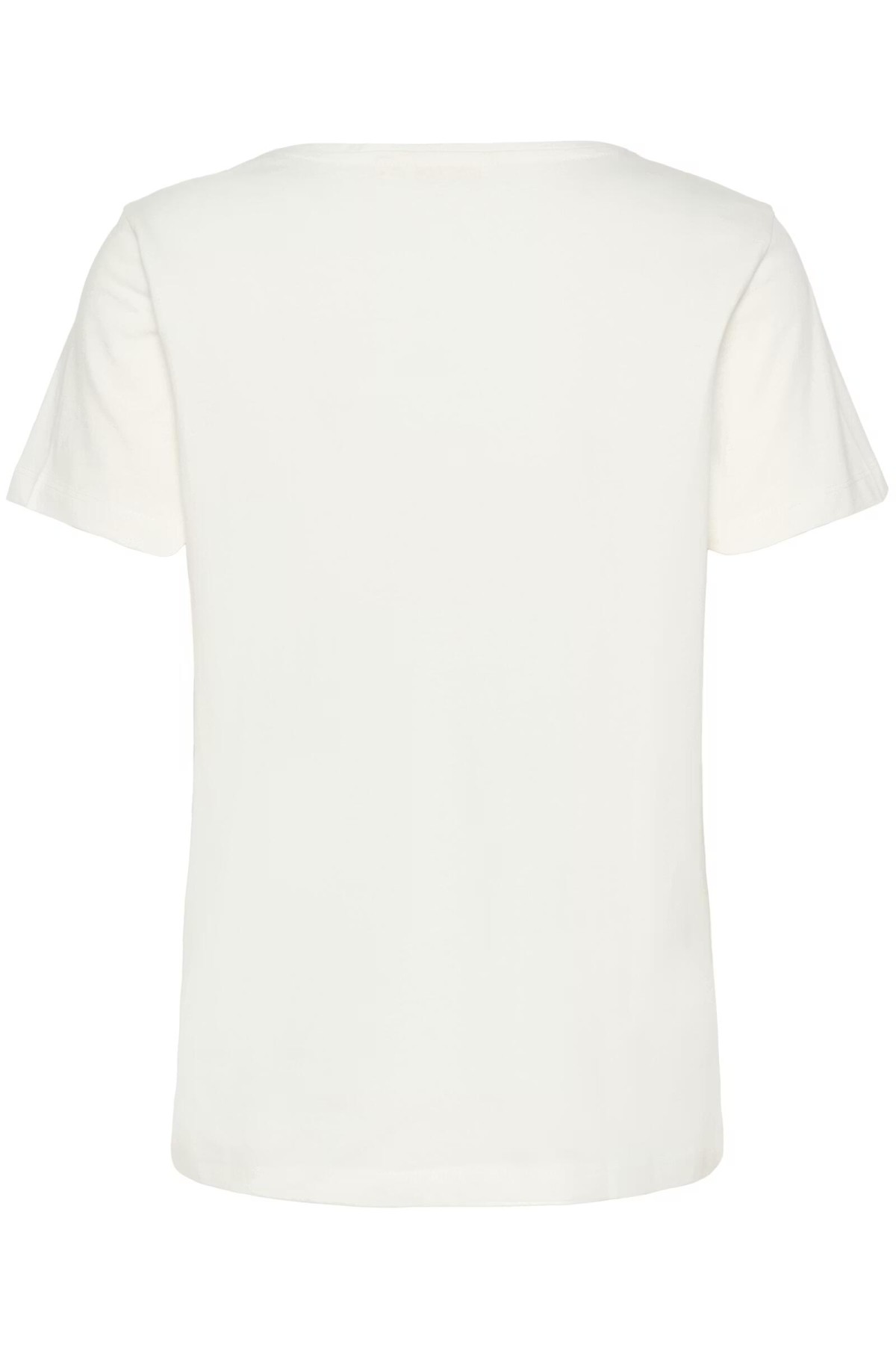 White cotton T-shirt has printed design
