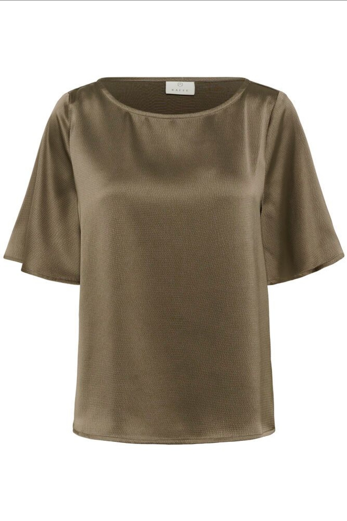SATIN SHORT SLEEVES BLOUSE