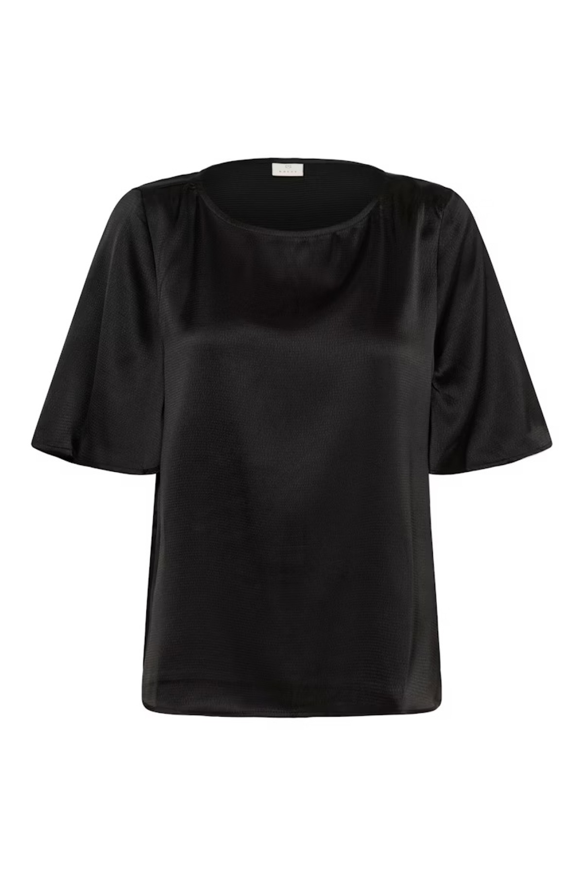 SATIN SHORT SLEEVES BLOUSE