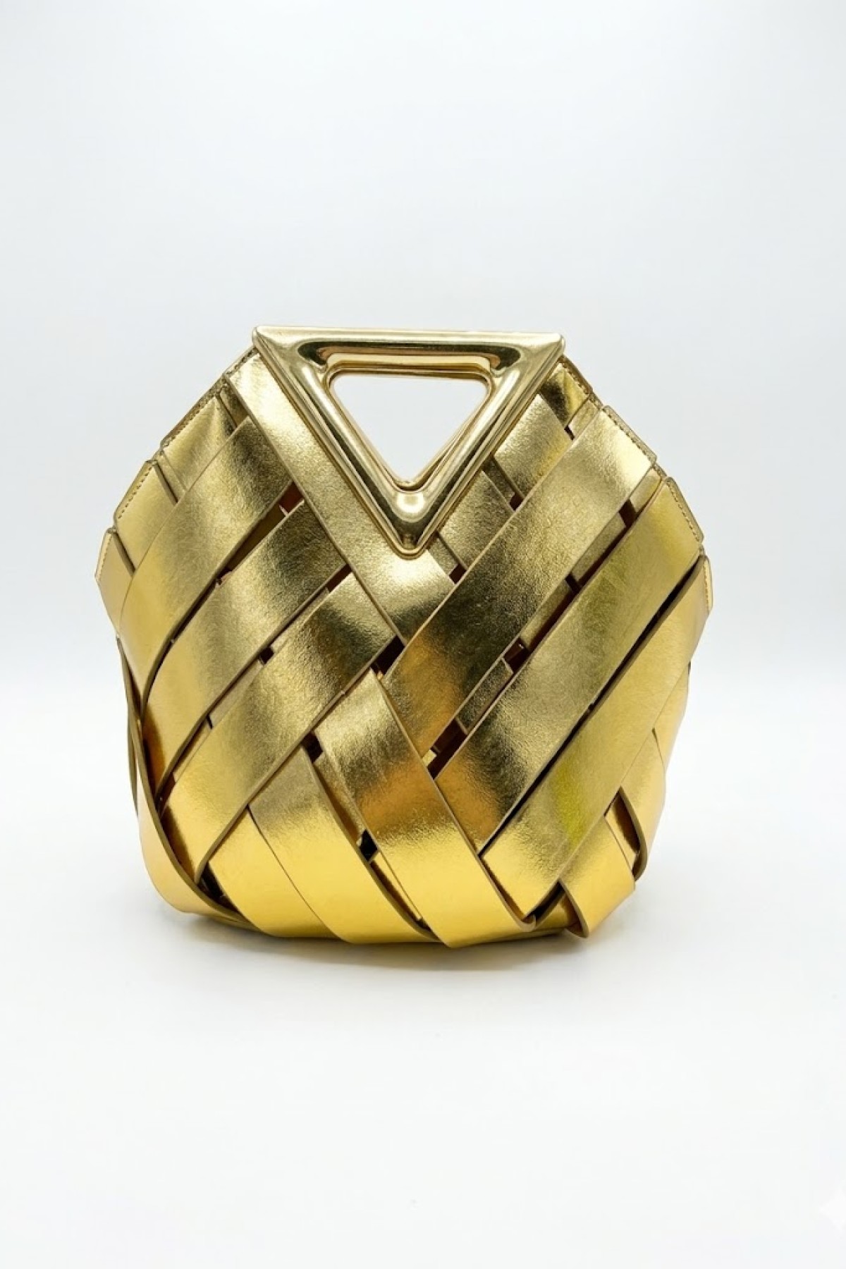 Metallic gold handbag