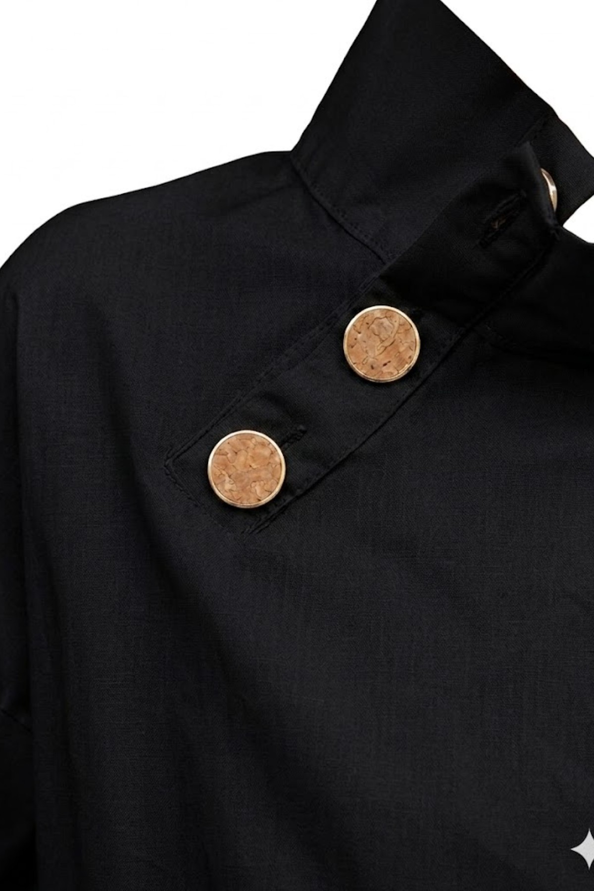 Κοντομάνικη  stylish μπλούζα με πλαϊνά κουμπιά, 100% cotton.