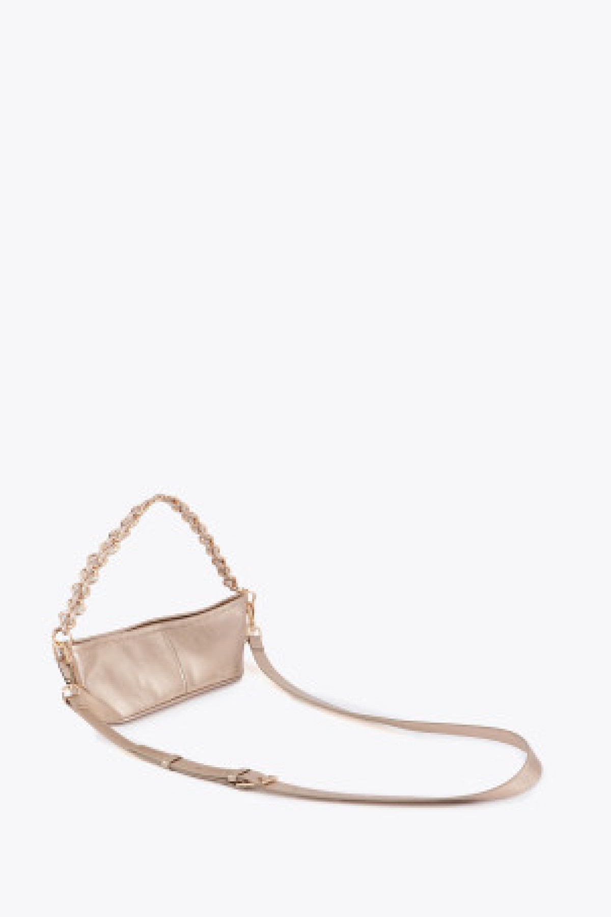 Μetallic Shoulder Bag in gold.