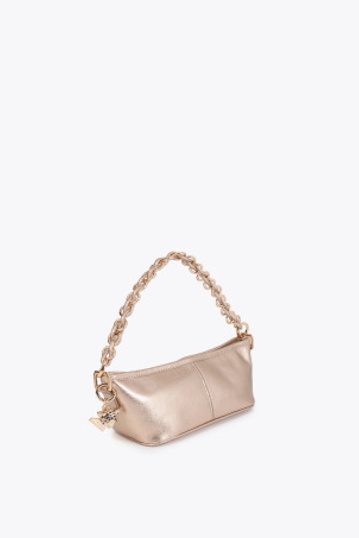 Μetallic Shoulder Bag in gold.