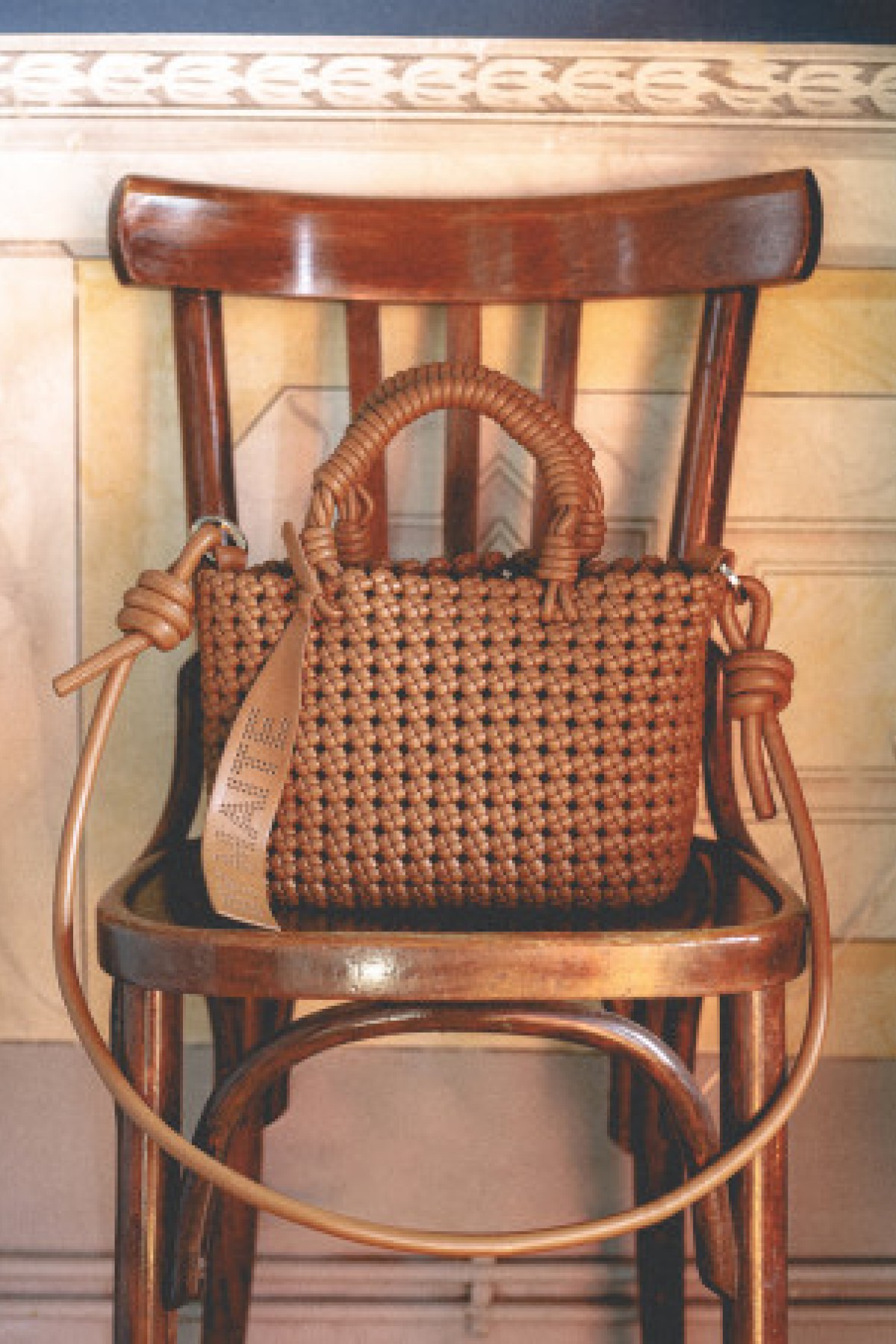 Braided/woven basket bag