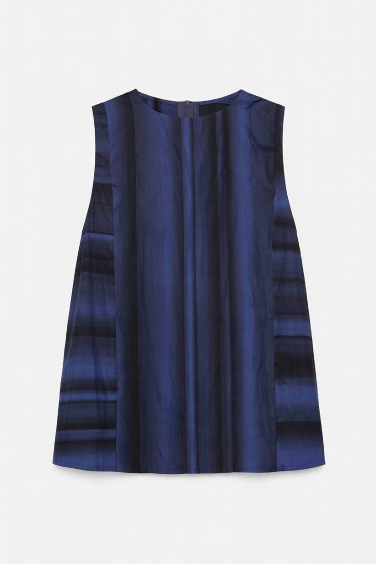 A-line  blue  sleeveless top