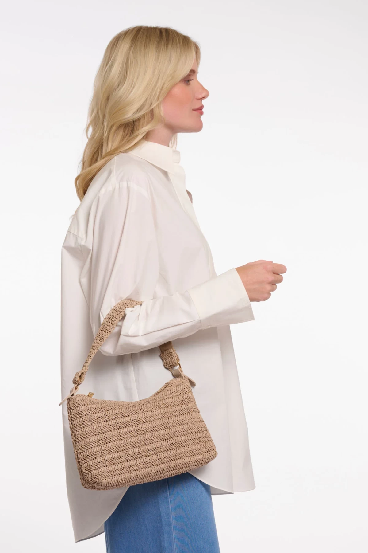 Raffia handbag