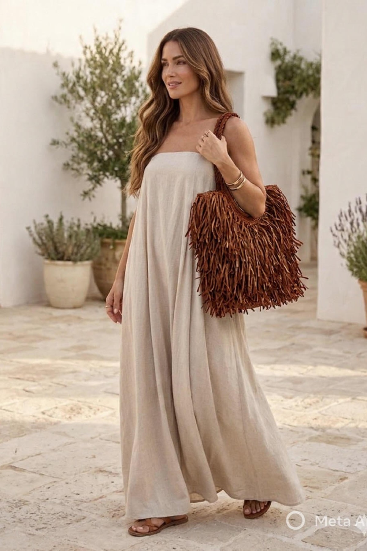 Fringed Raffia Tote Bag – Boho Summer Handbag