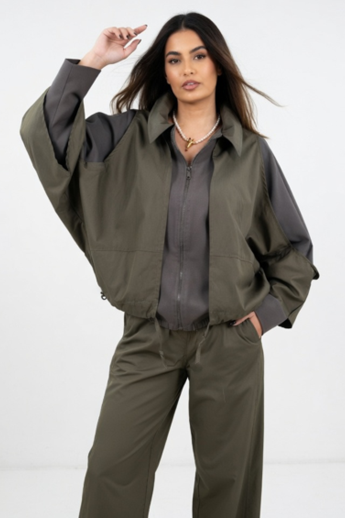 Oversized bomber jacket