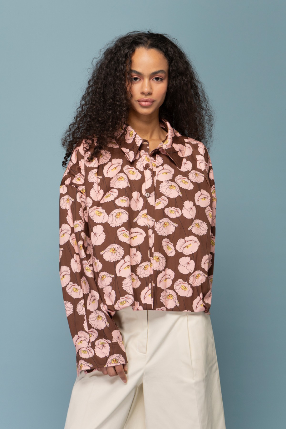 Floral oversized balloon Bomber/Shirt