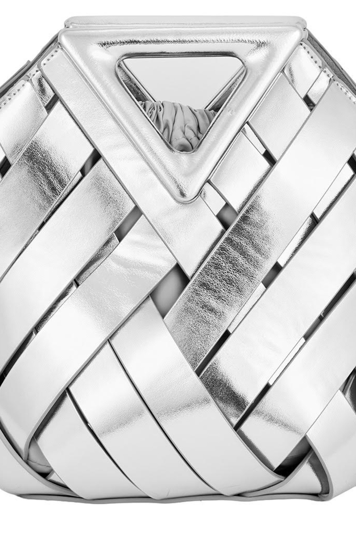 Metallic silver  handbag