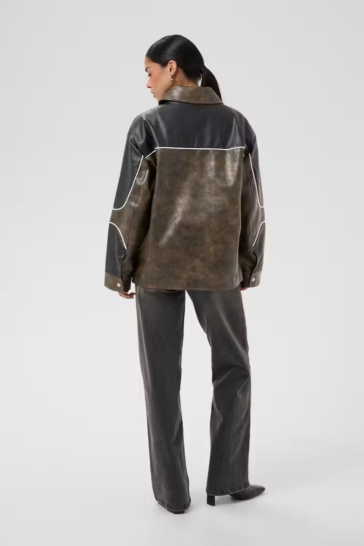 Oversized Eco Leather Jacket