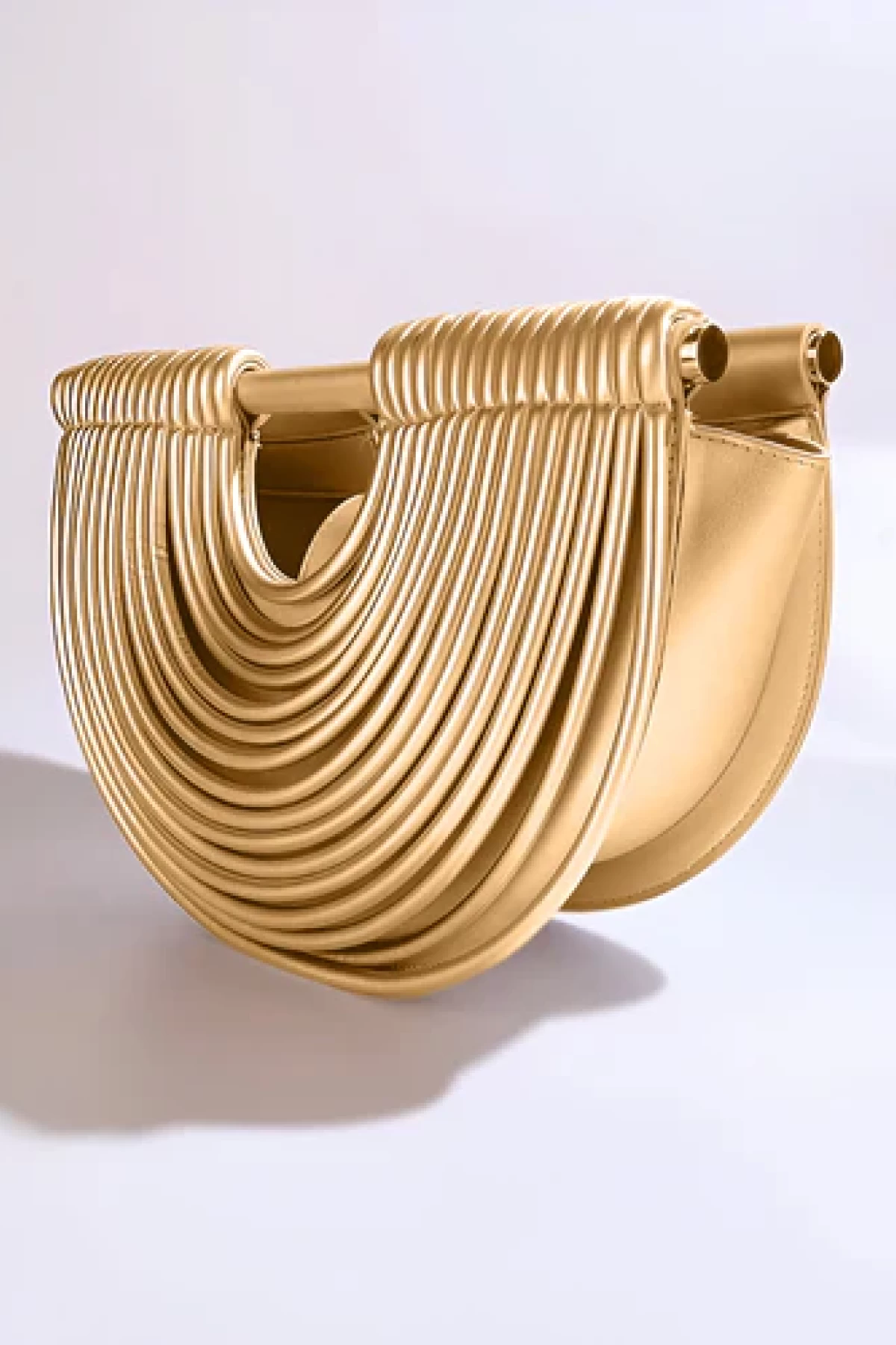 Metallic gold handbag