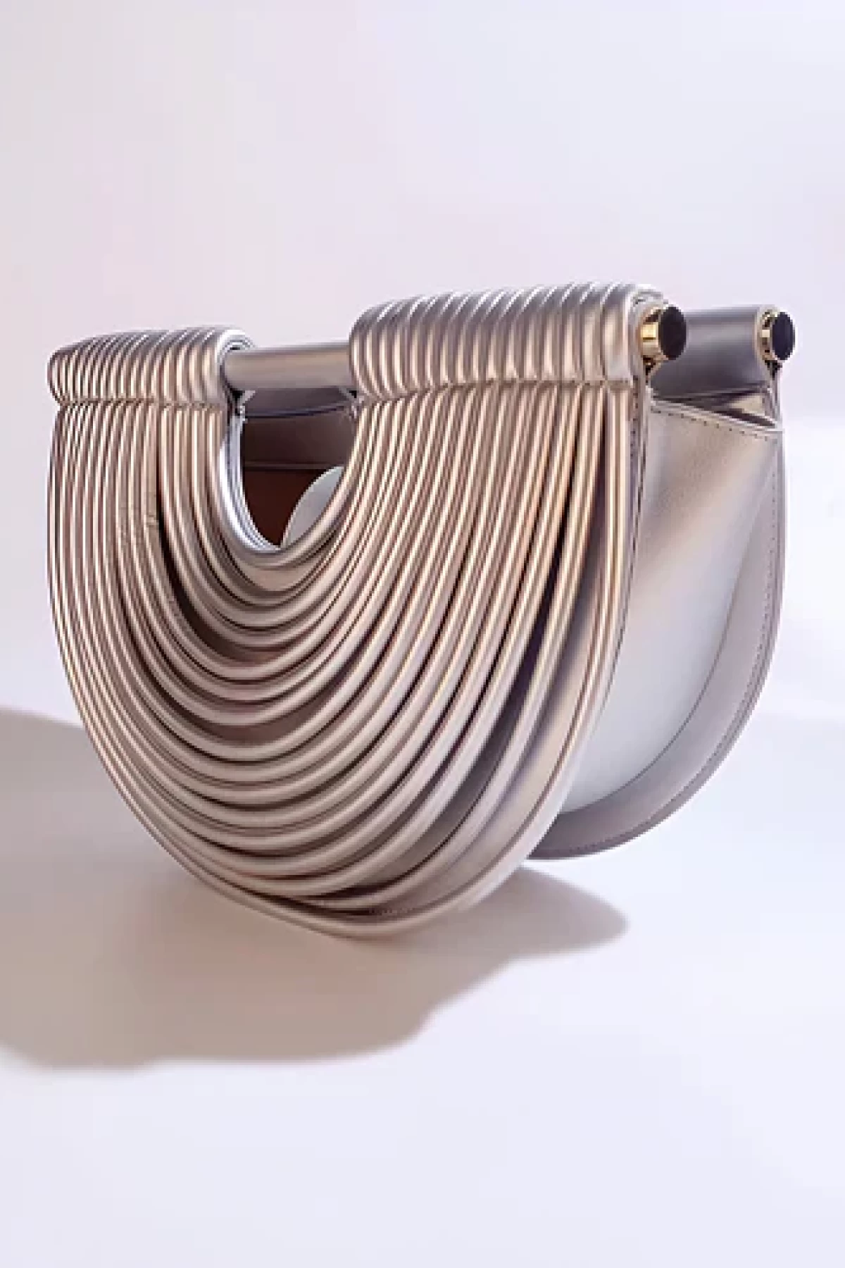 Metallic silver  handbag