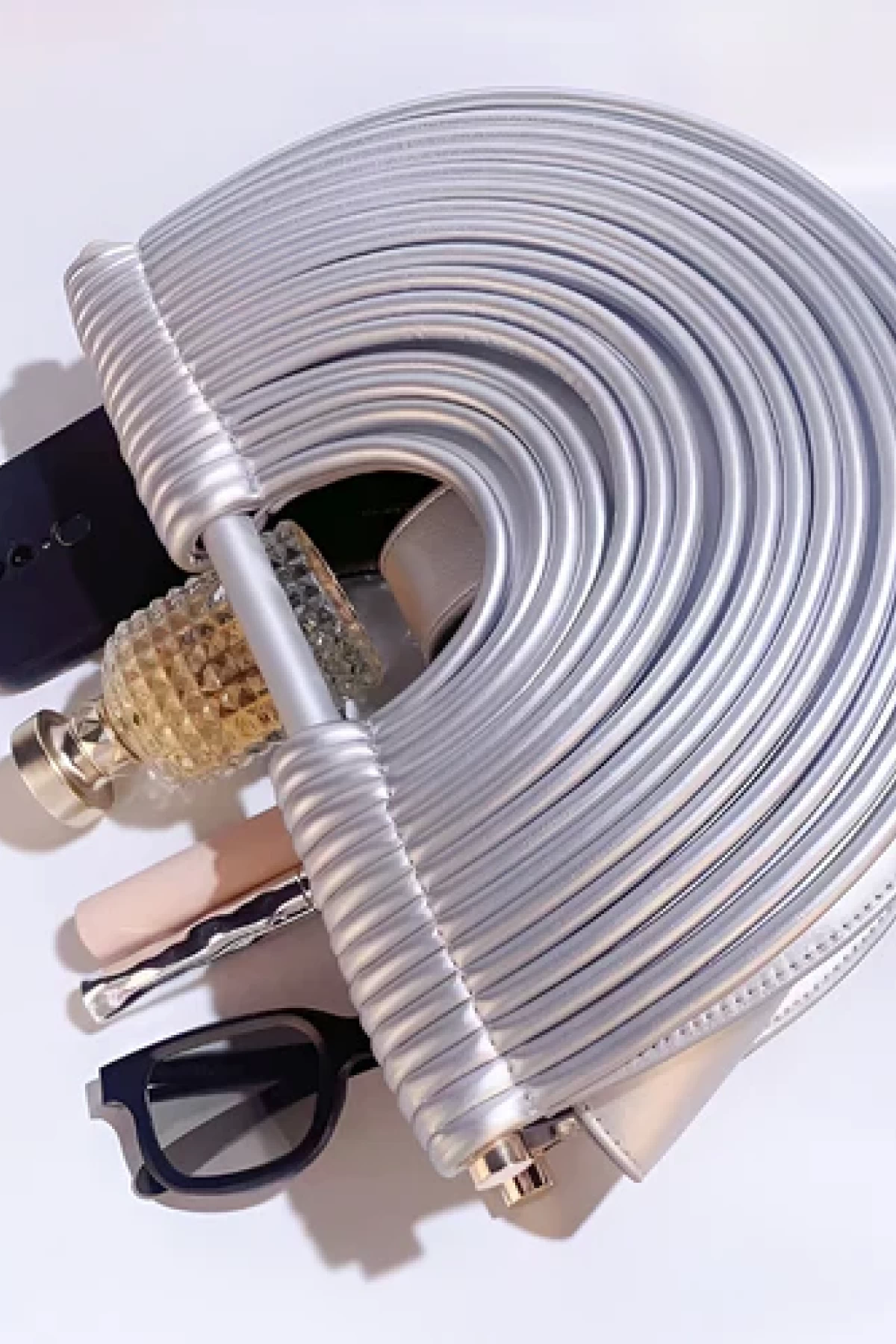 Metallic silver  handbag