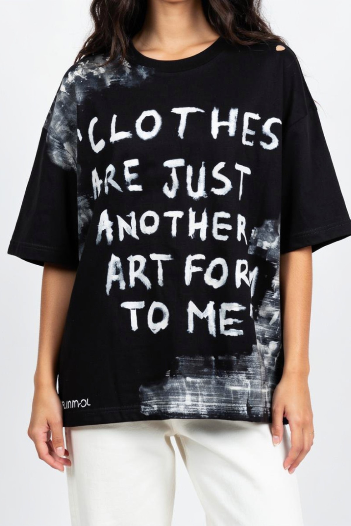 Μαύρο T-shirt με Graffiti Slogan by SOMMA DESIGN