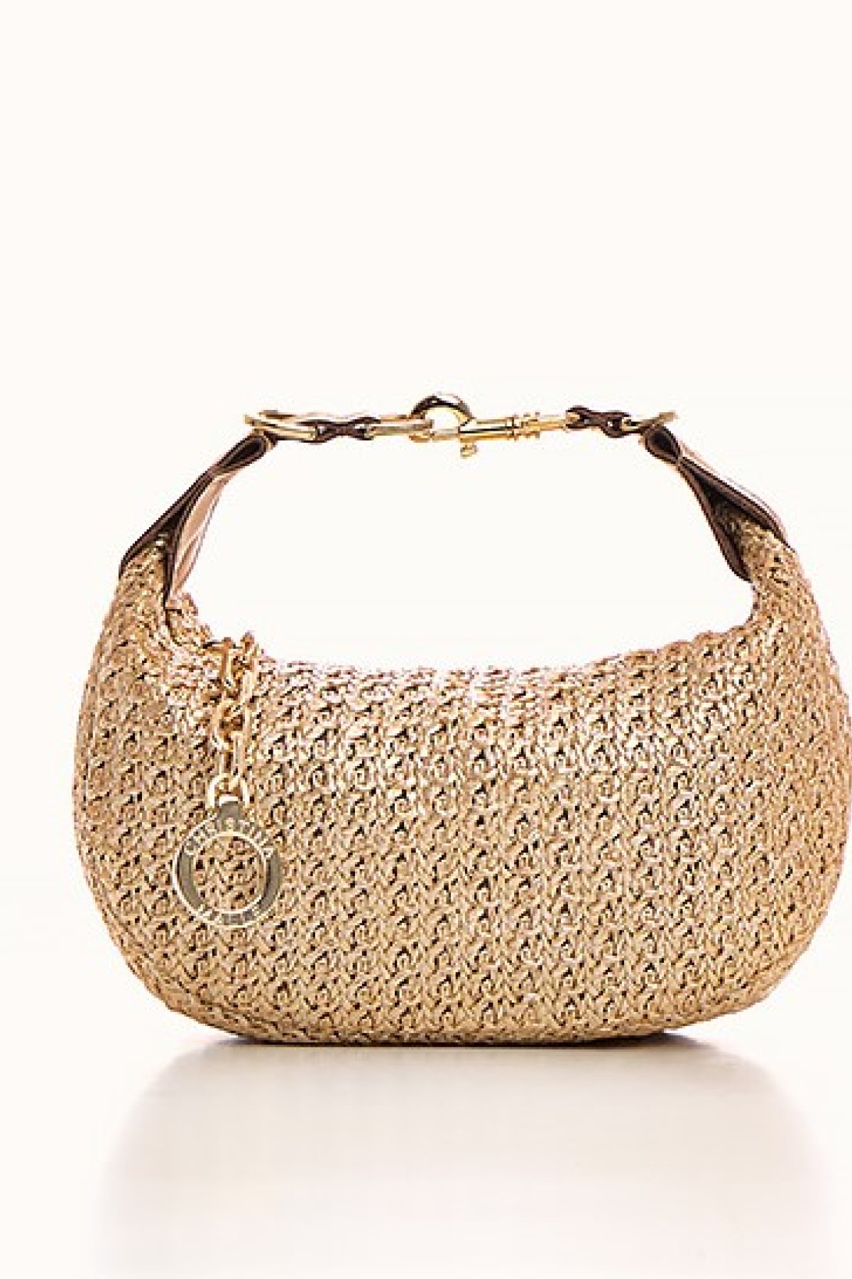 Gold straw mini bag