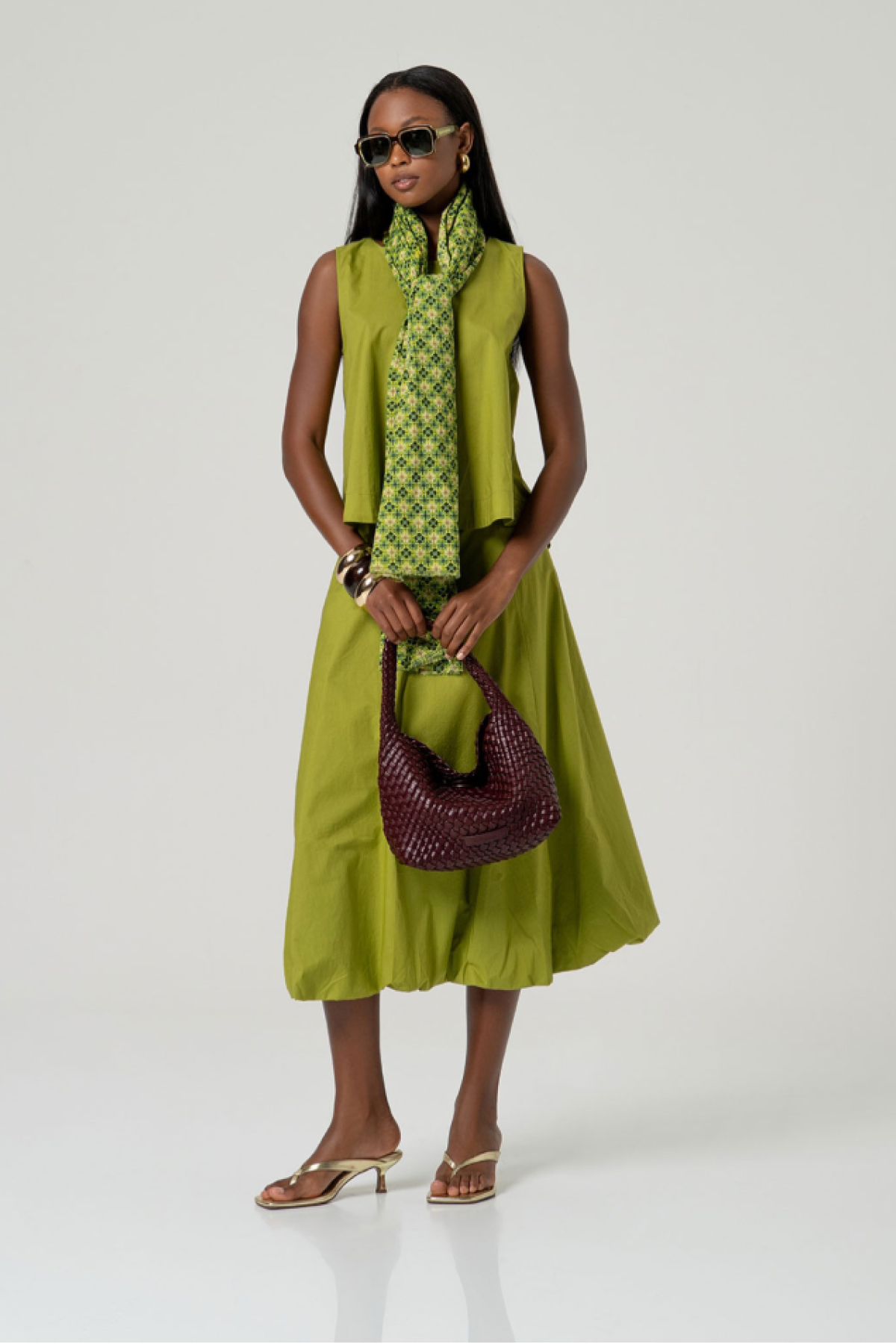 Cotton top,  Wear it with the matching pants.