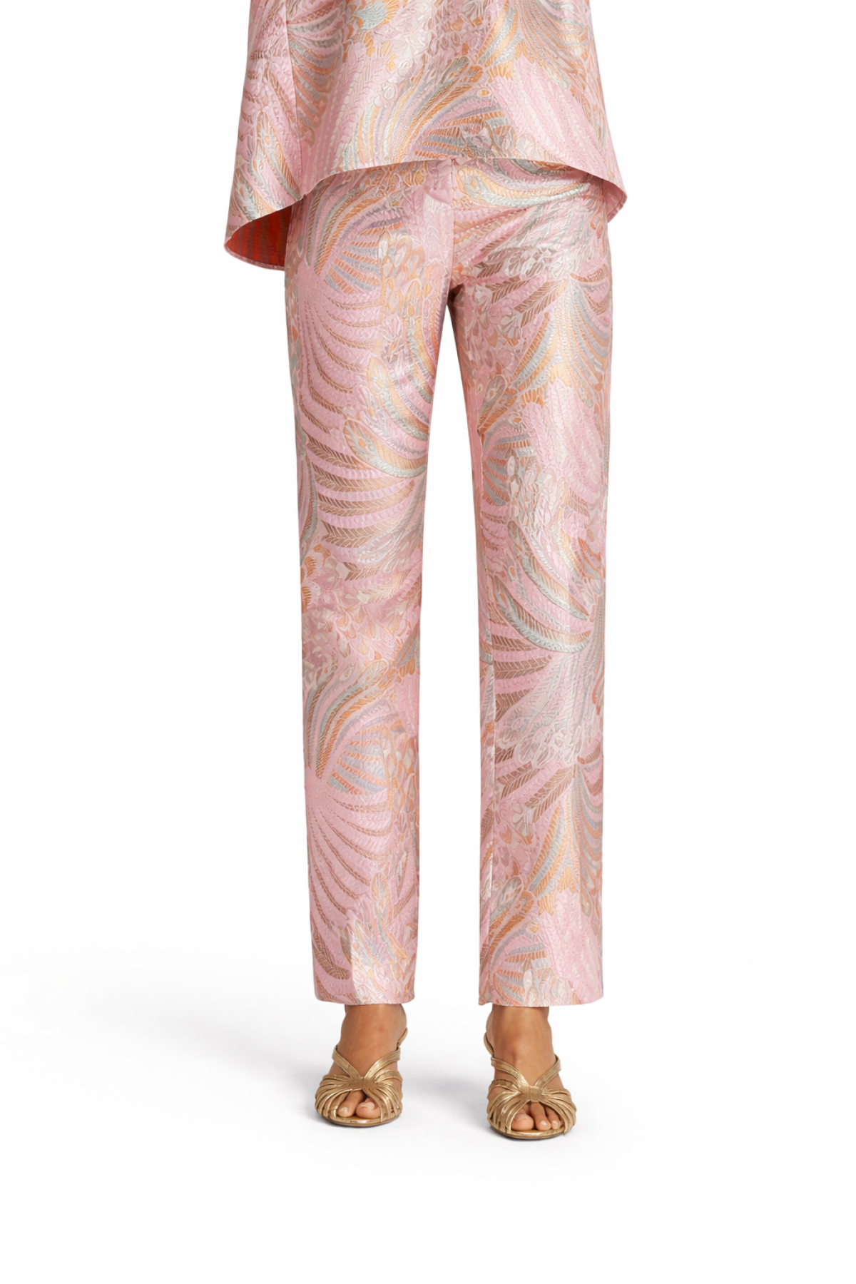 Metal shiny pants.  Wear it with the matching top.