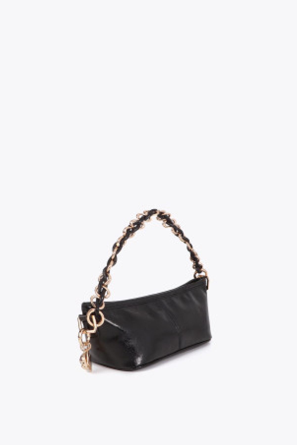 Μetallic Shoulder Bag in black.