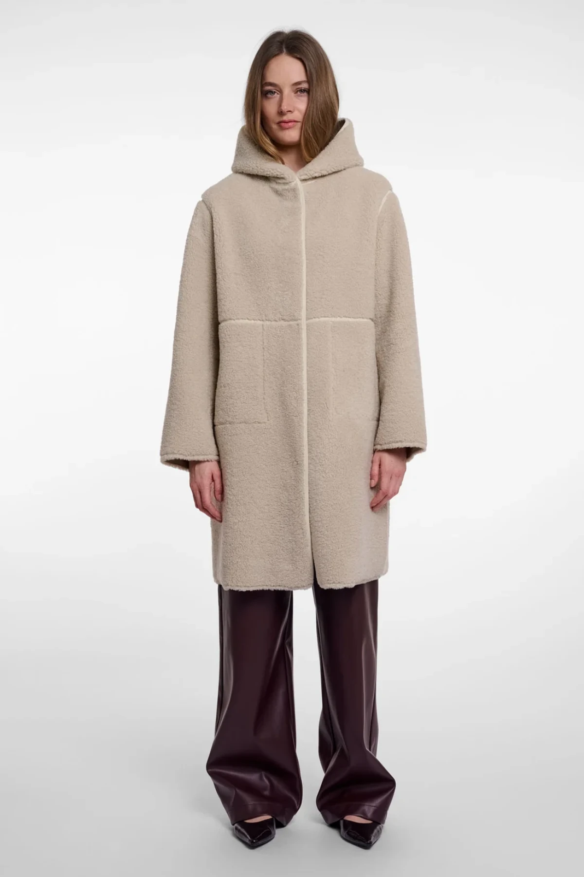 Reversible hooded coat
