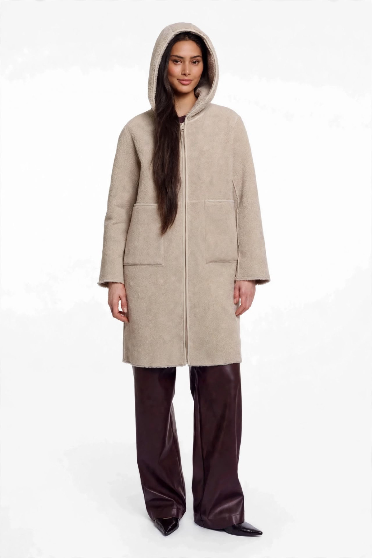 Reversible hooded coat