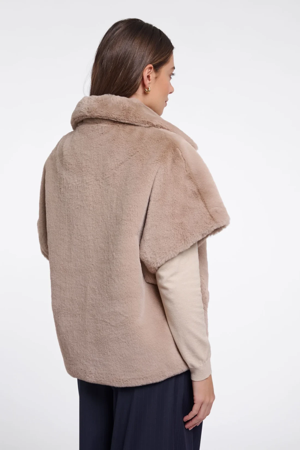 Faux fur gilet / cape vest.