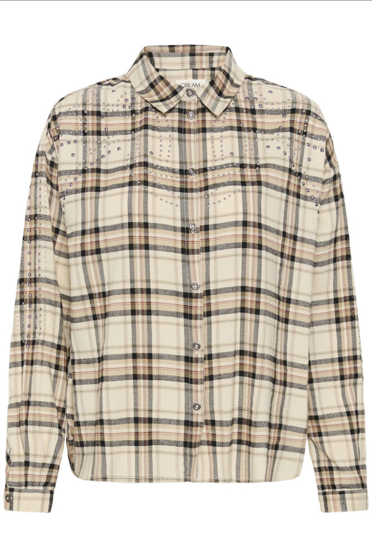 Plaid shirt with Rhinestones