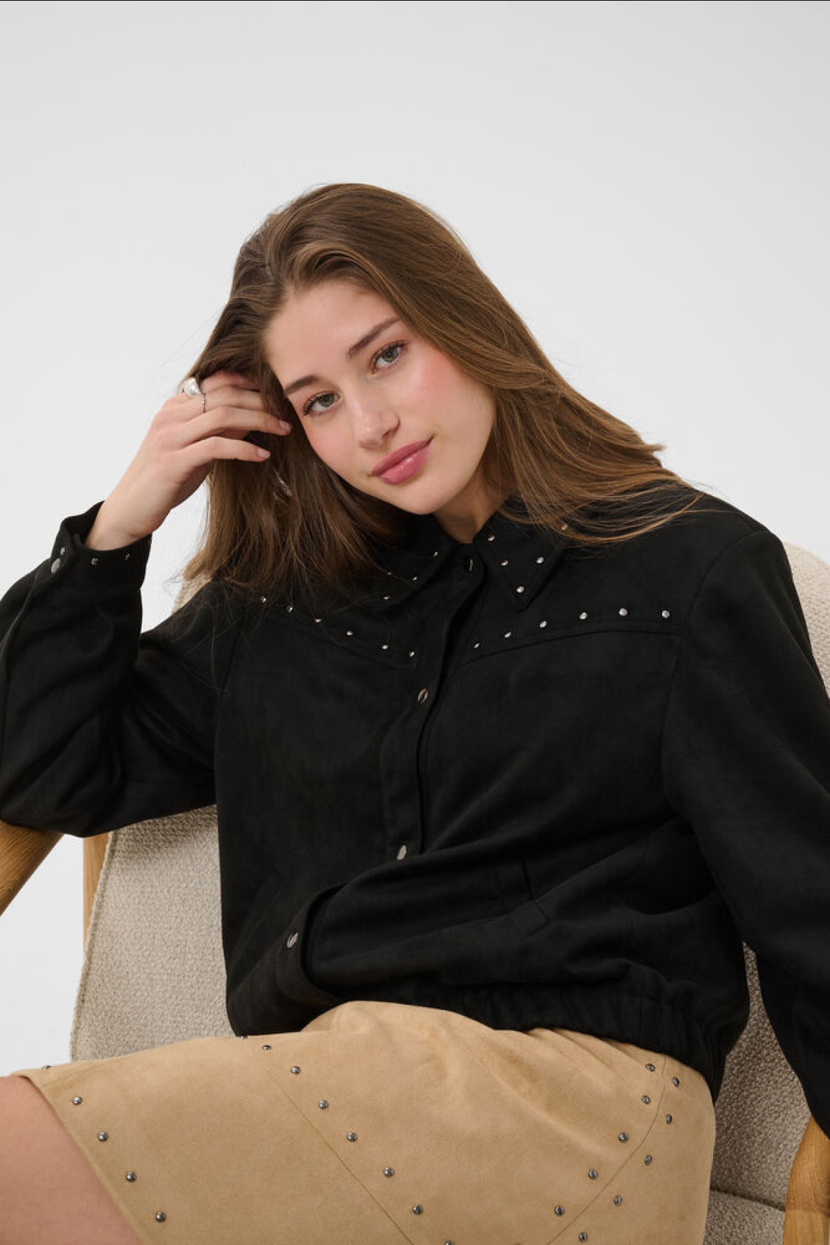 Suede Jacket with studs
