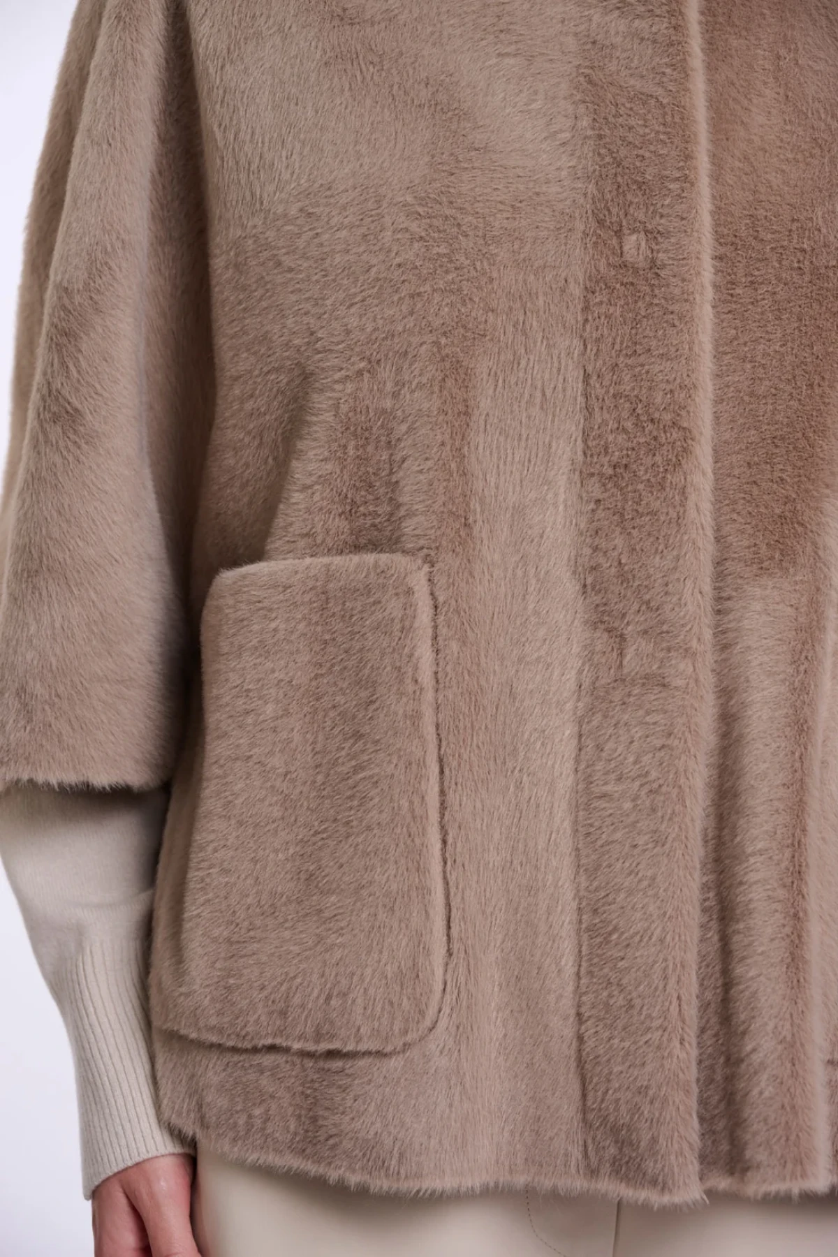 Oversized  faux fur cape