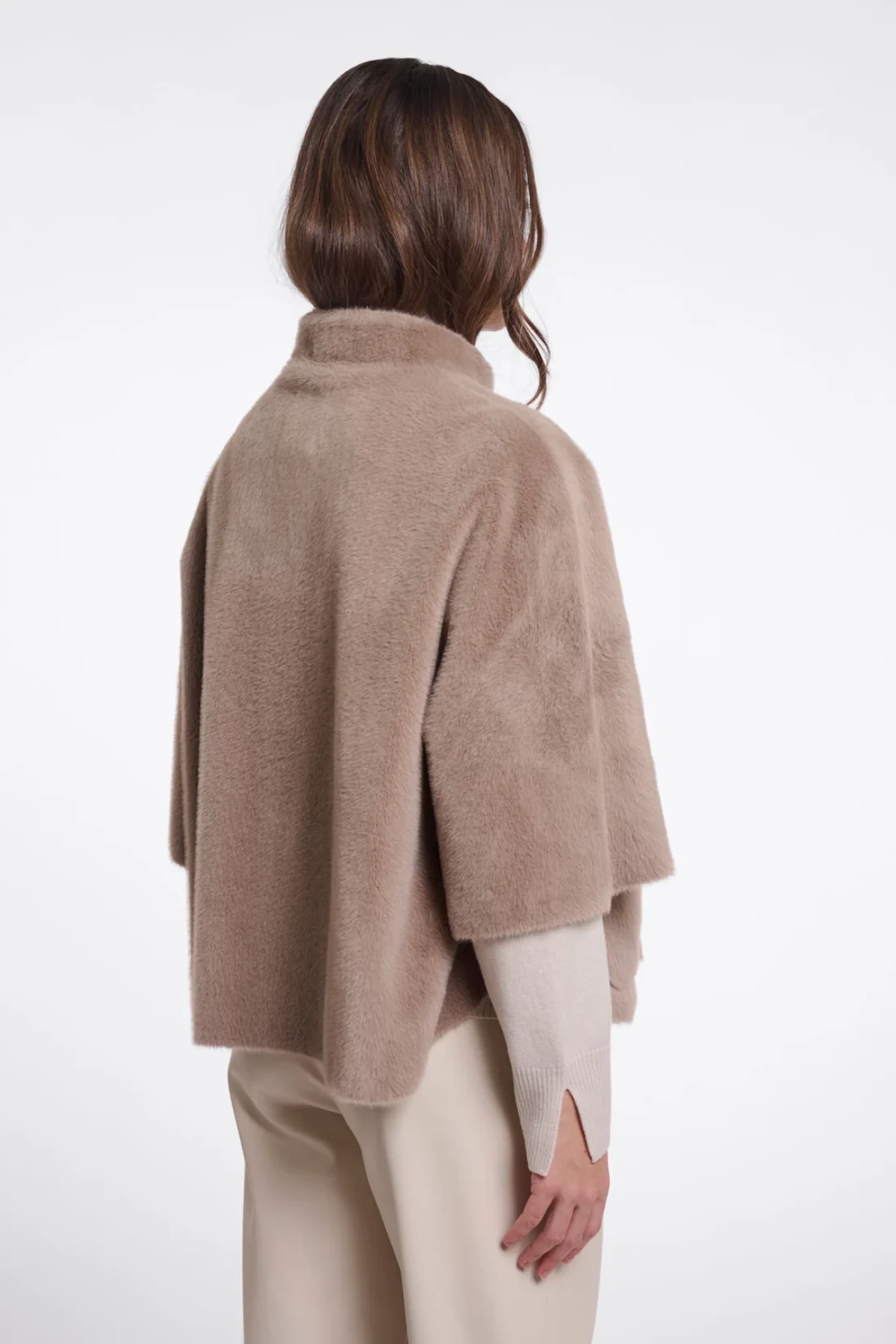Oversized  faux fur cape