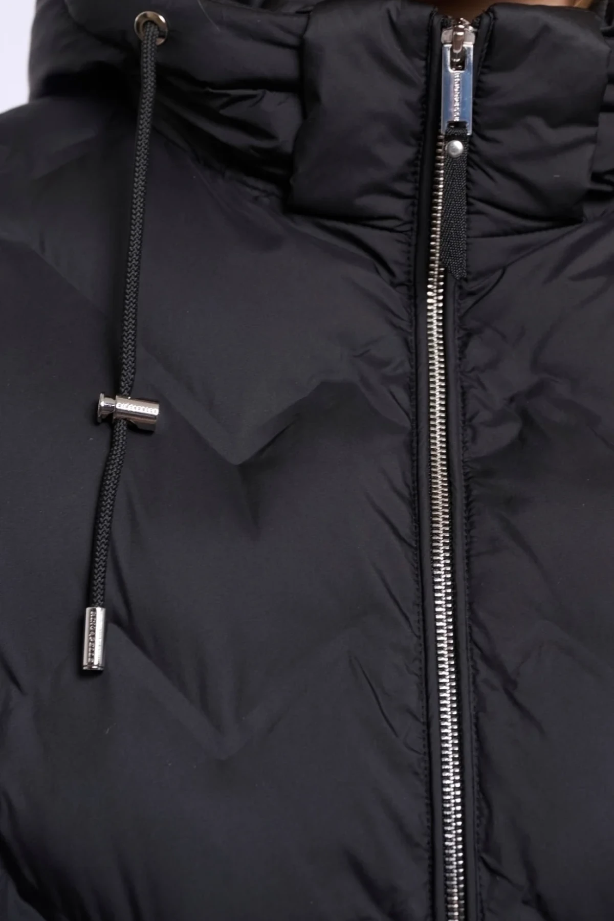 Quilted Puffer Cape Jacket with Hood
