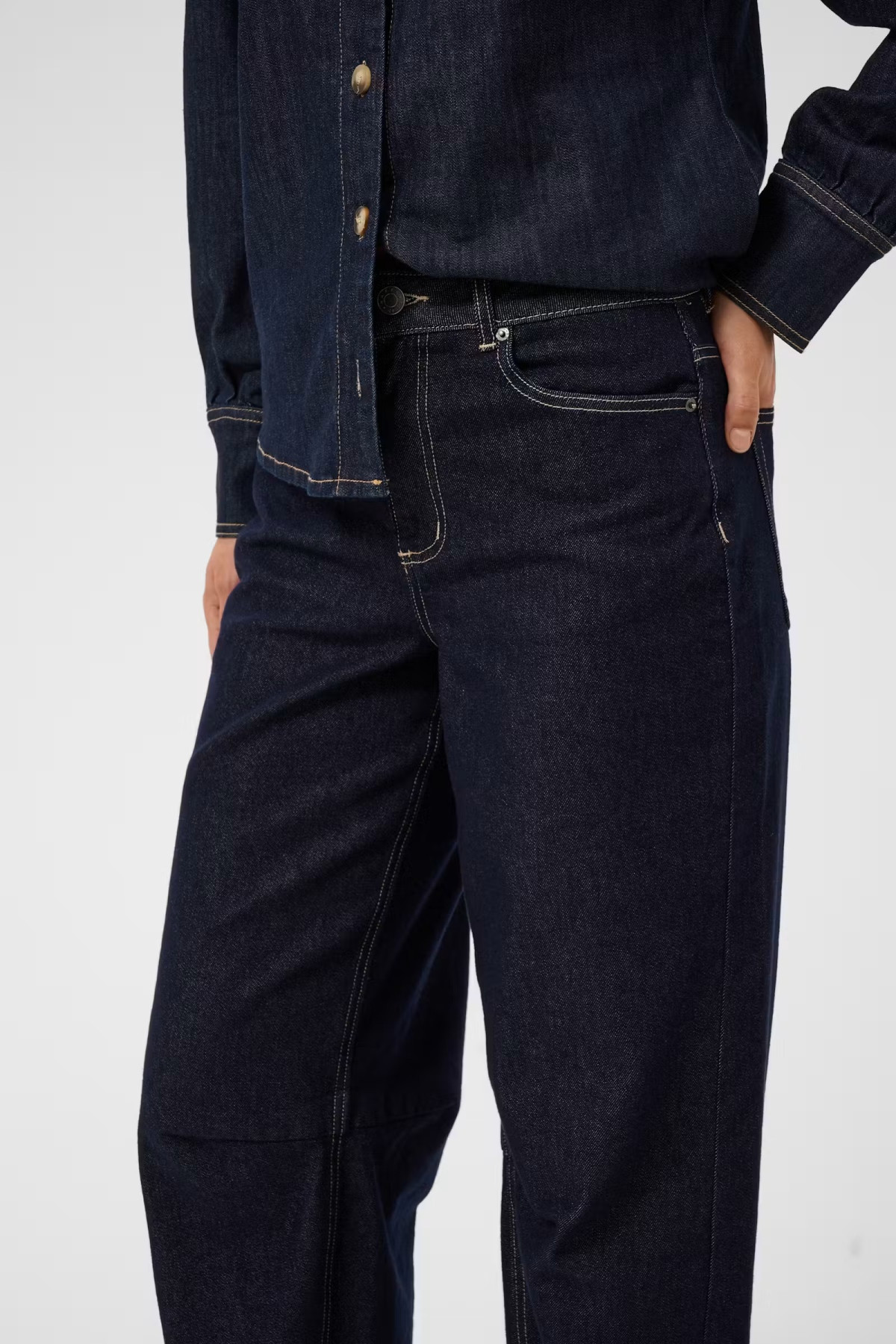 Barrel jeans παντελόνι - Σκούρο μπλε