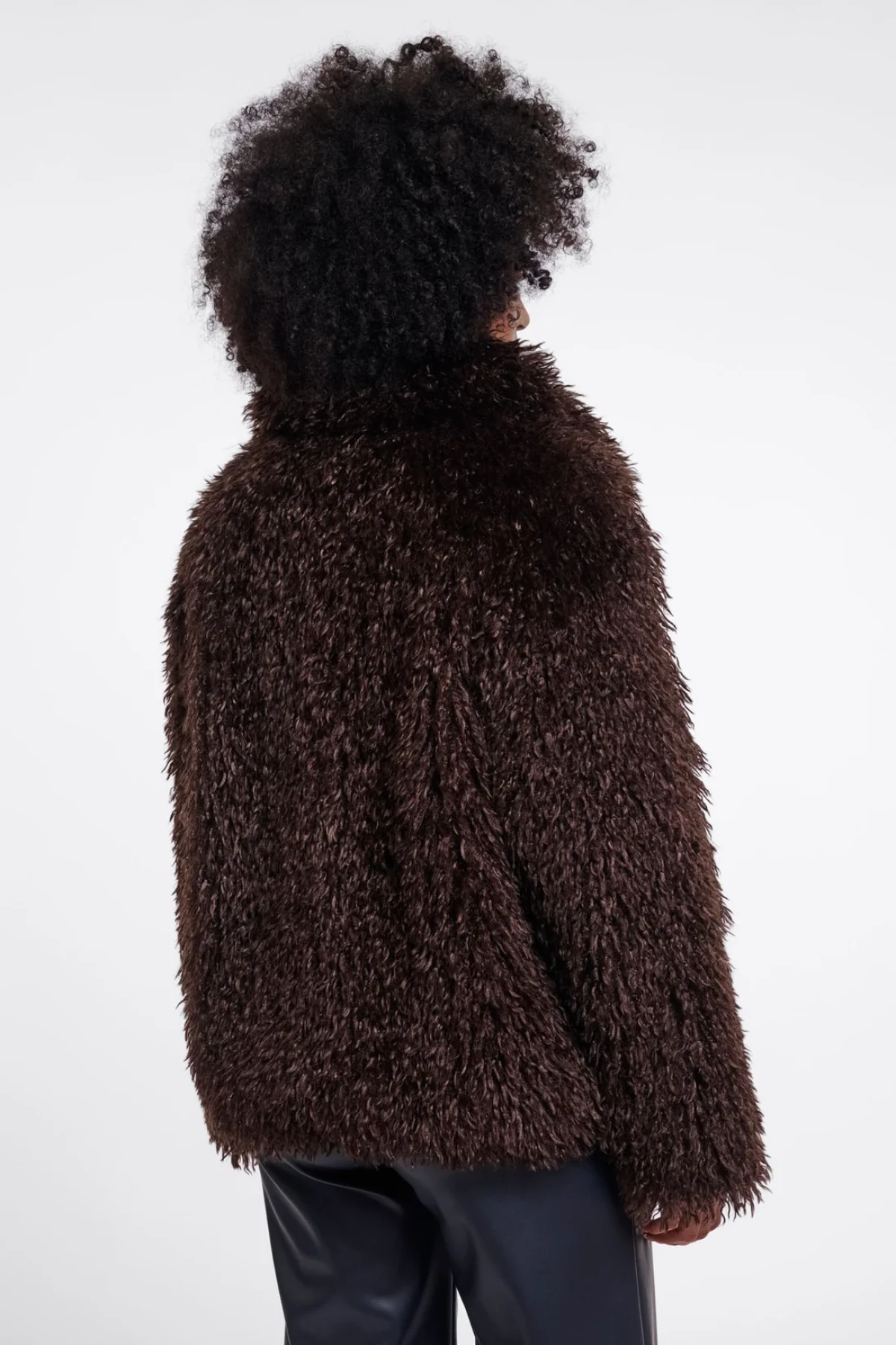 Shaggy faux-fur jacket