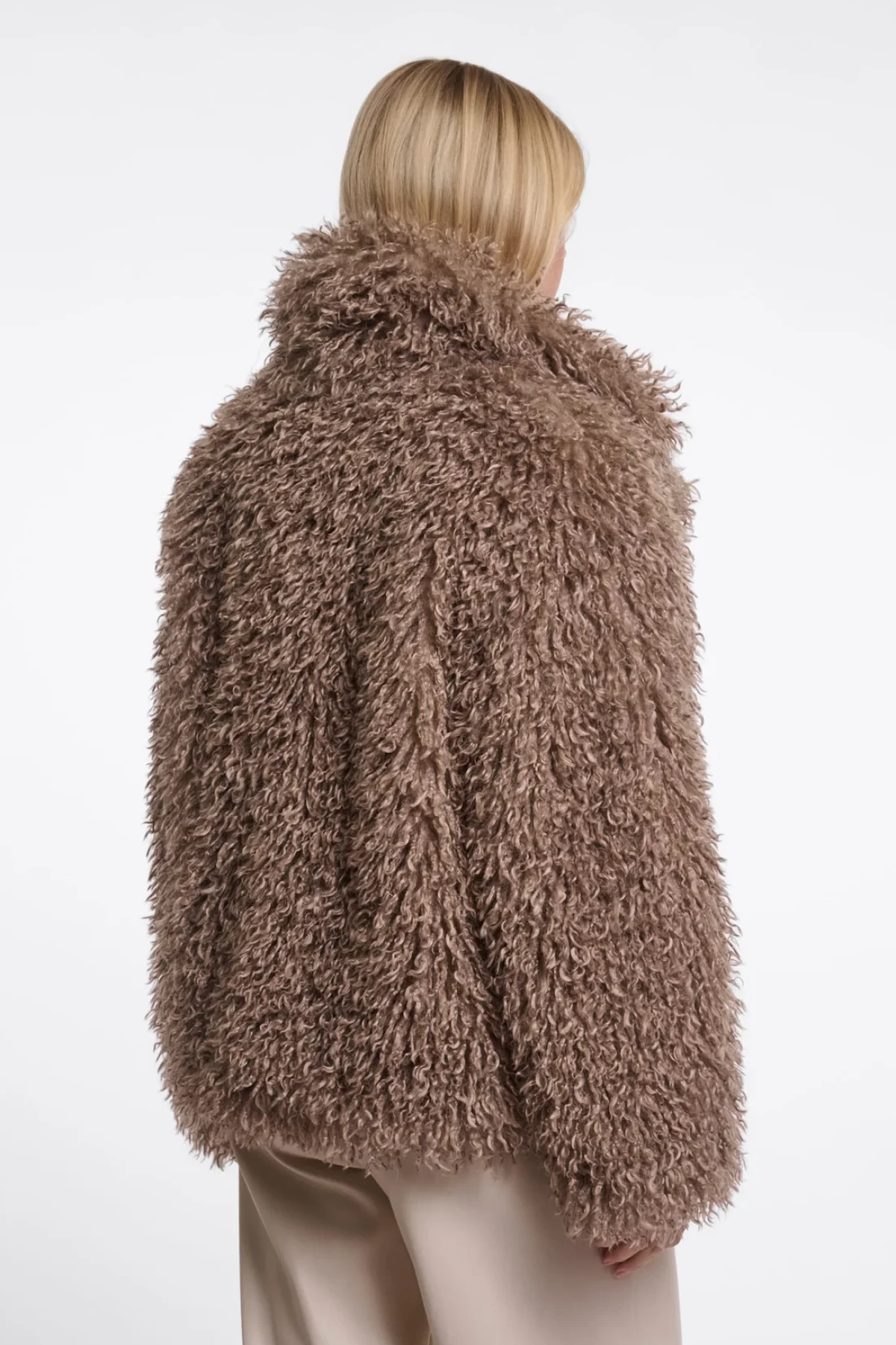 Shaggy faux-fur jacket