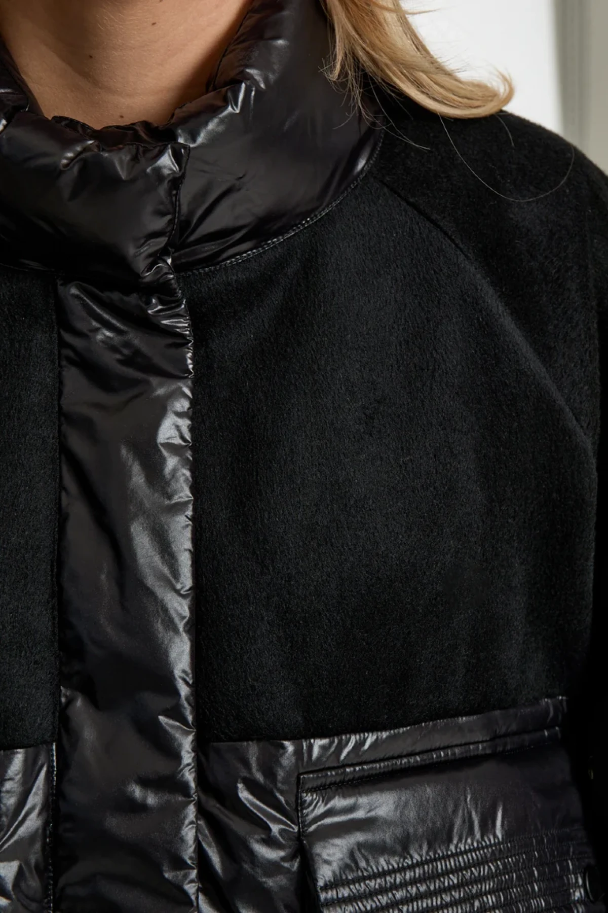 Oversized cropped puffer jacket